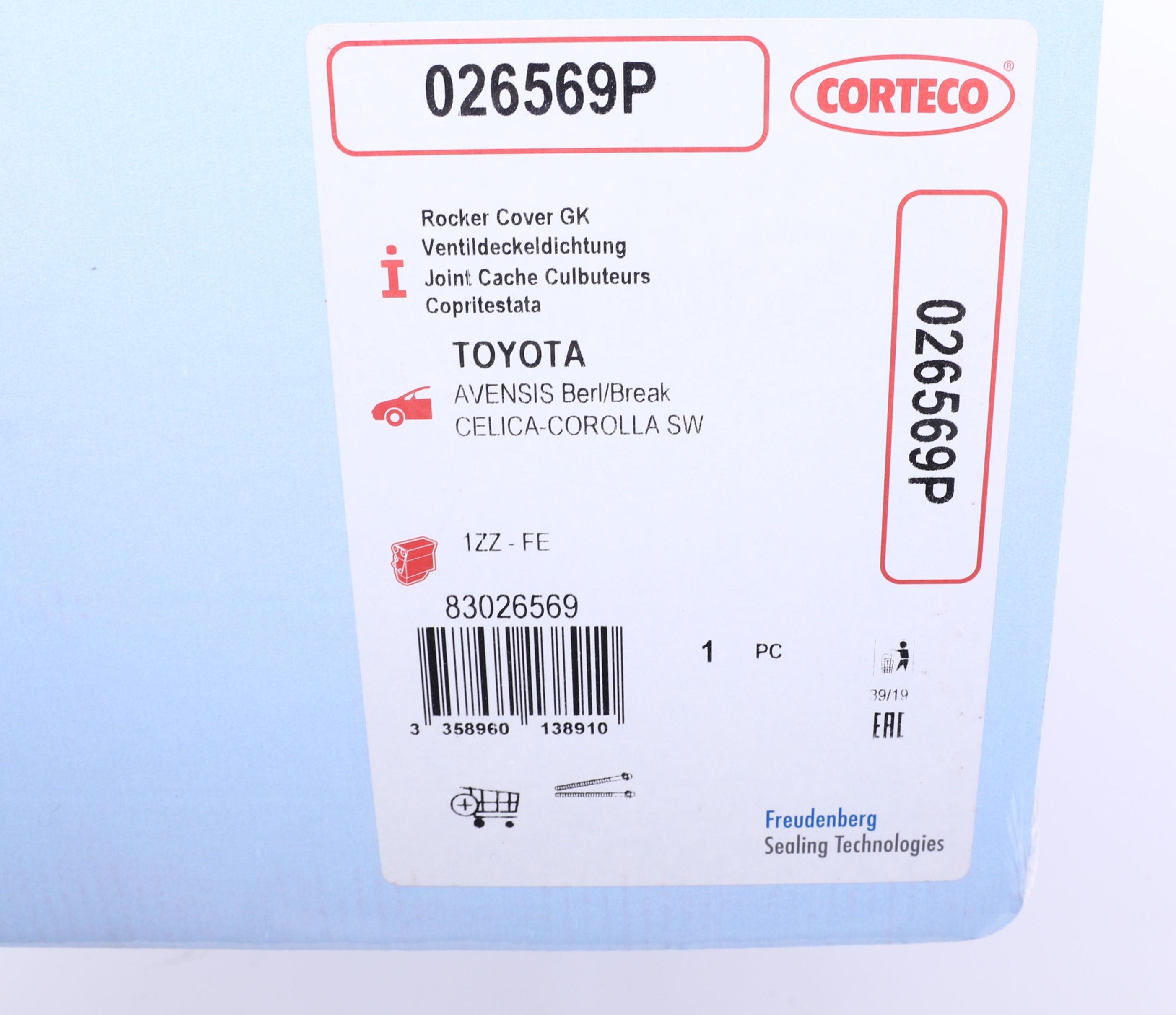 Прокладка кришки клапанів Toyota Avensis/Celica/Corolla/MR 2 III/RAV 4 II 1.4-1.6-1.8 99-