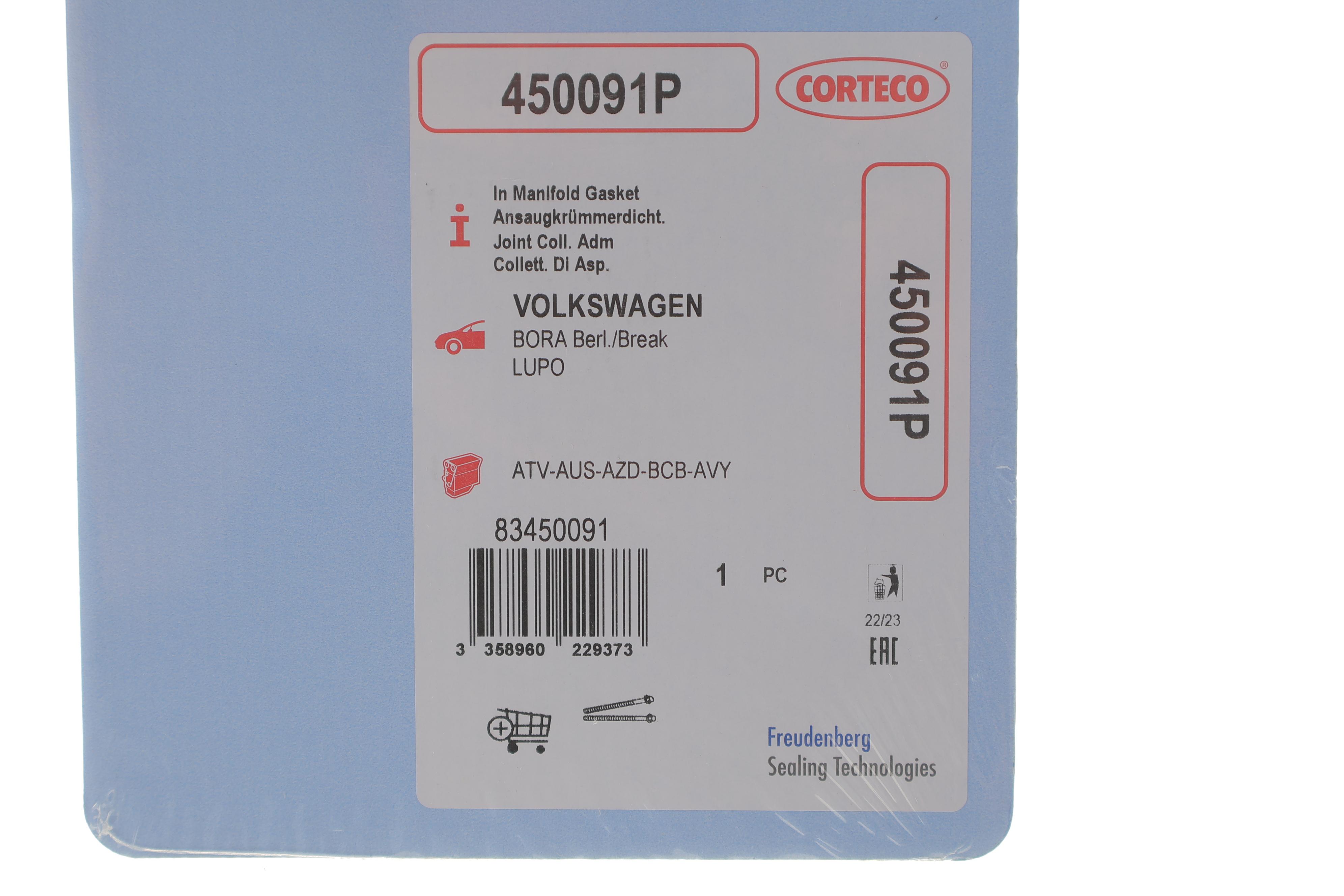 Прокладка колектора впускного Seat Toledo/VW Polo 1.6 16V 98-06