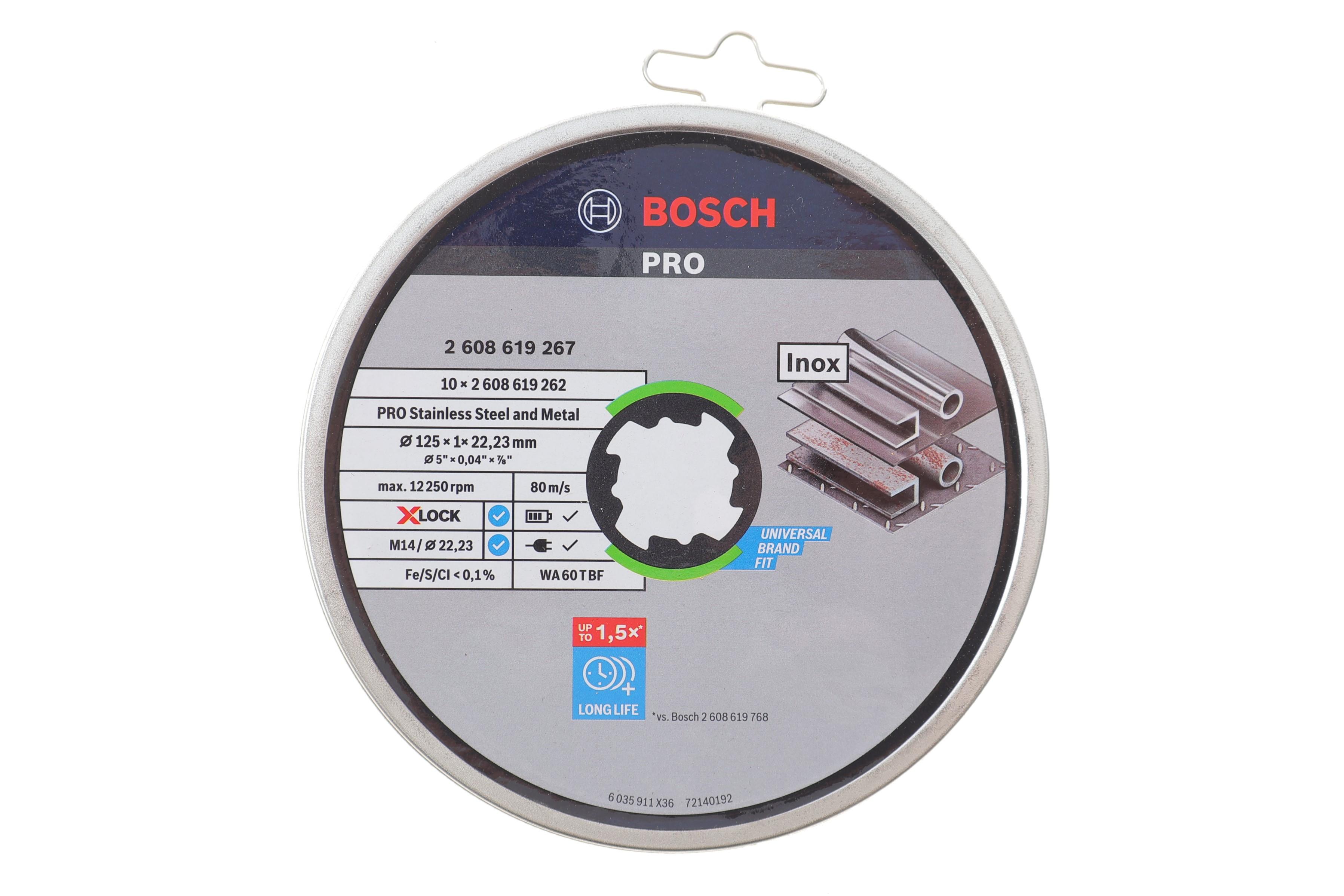 Круг відрізний 125 x1x22,23 мм X-LOCK Standard for Inox (к-кт 10шт)