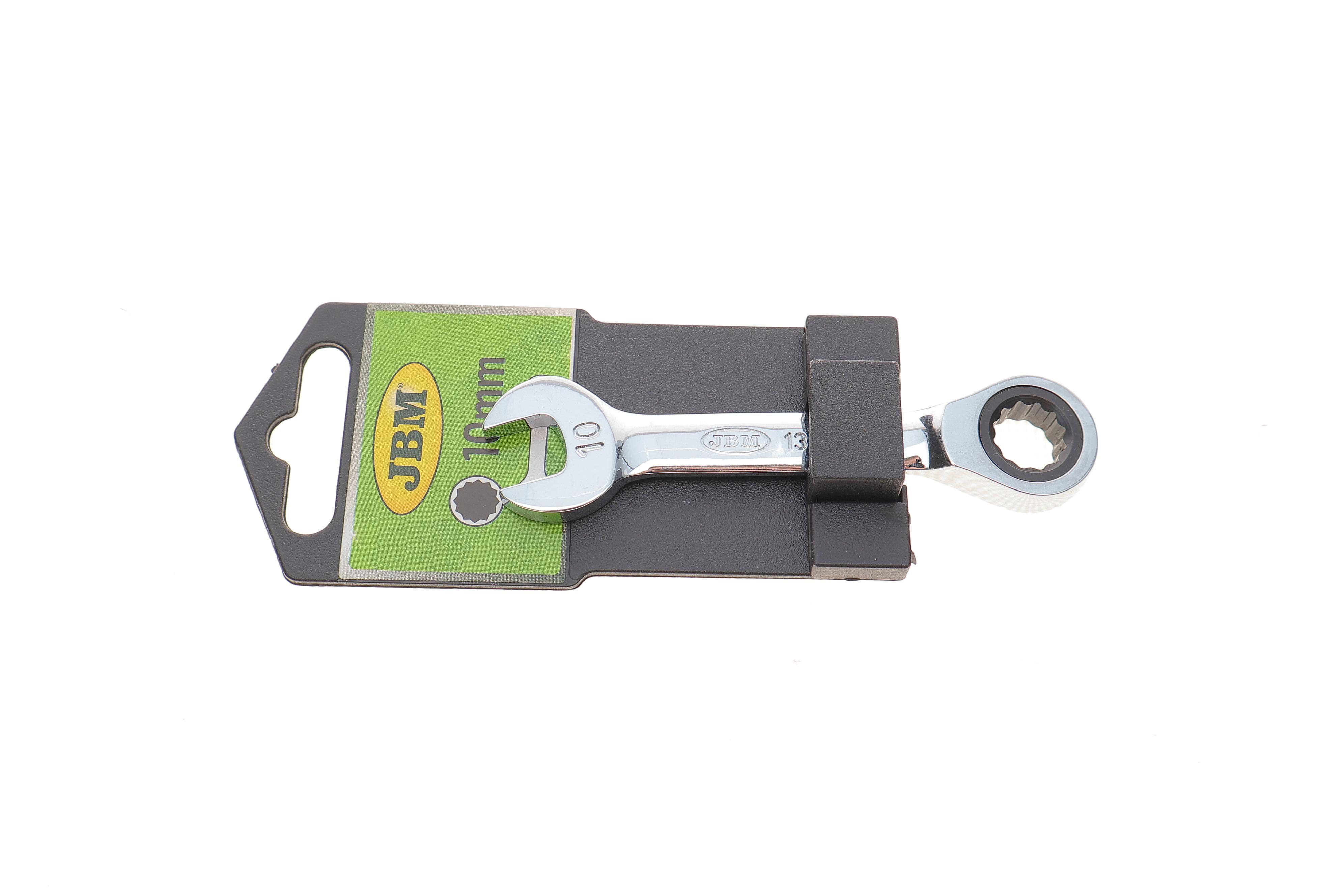 Ключ ріжково-накидний з тріскачкою 10 мм 72 зуб. L-100 мм