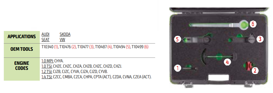 Інструмент регулювання зубчатого ременя Audi / VW / Seat / Skoda