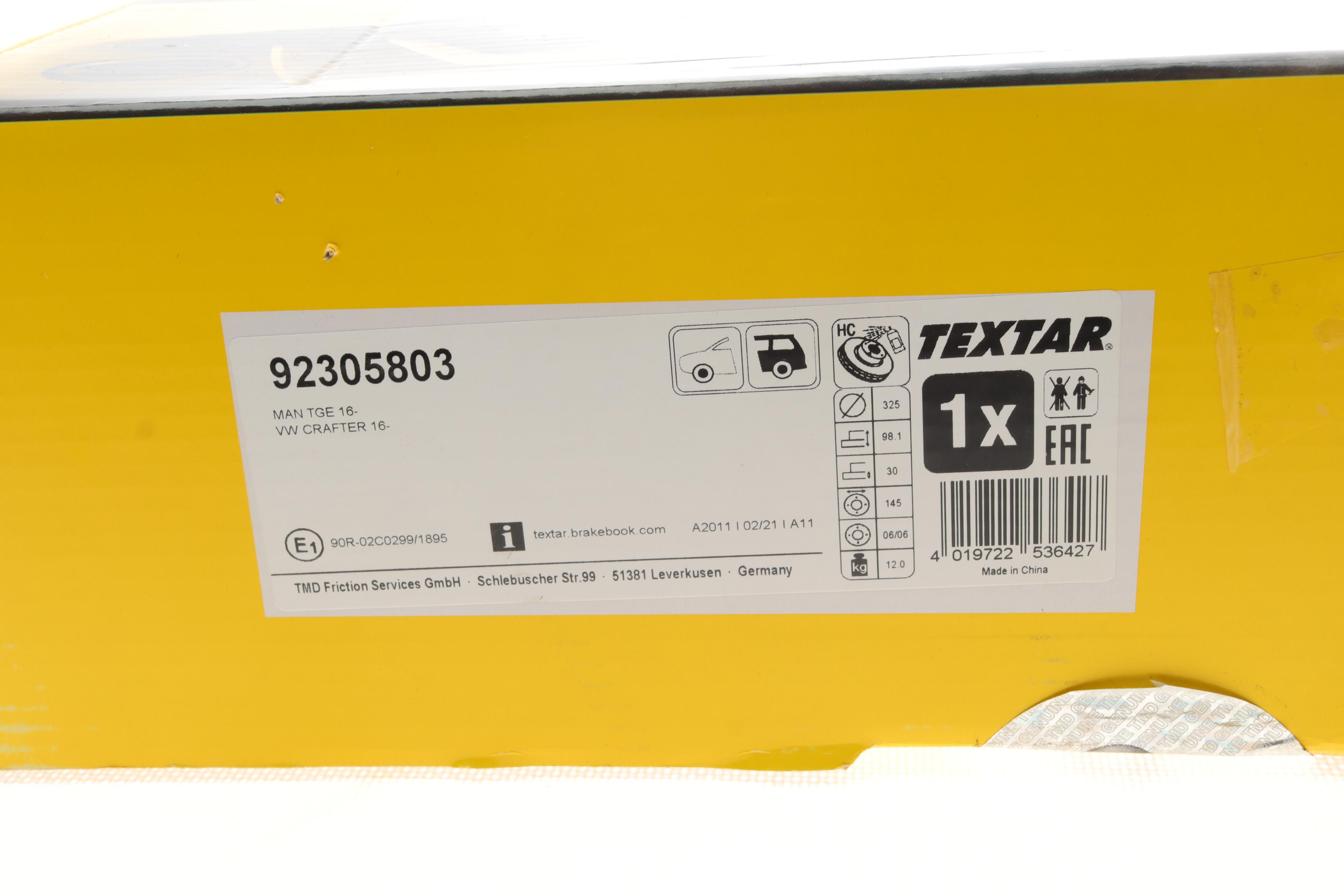 Диск тормозной (задний) VW Crafter 16- (325x30) PRO