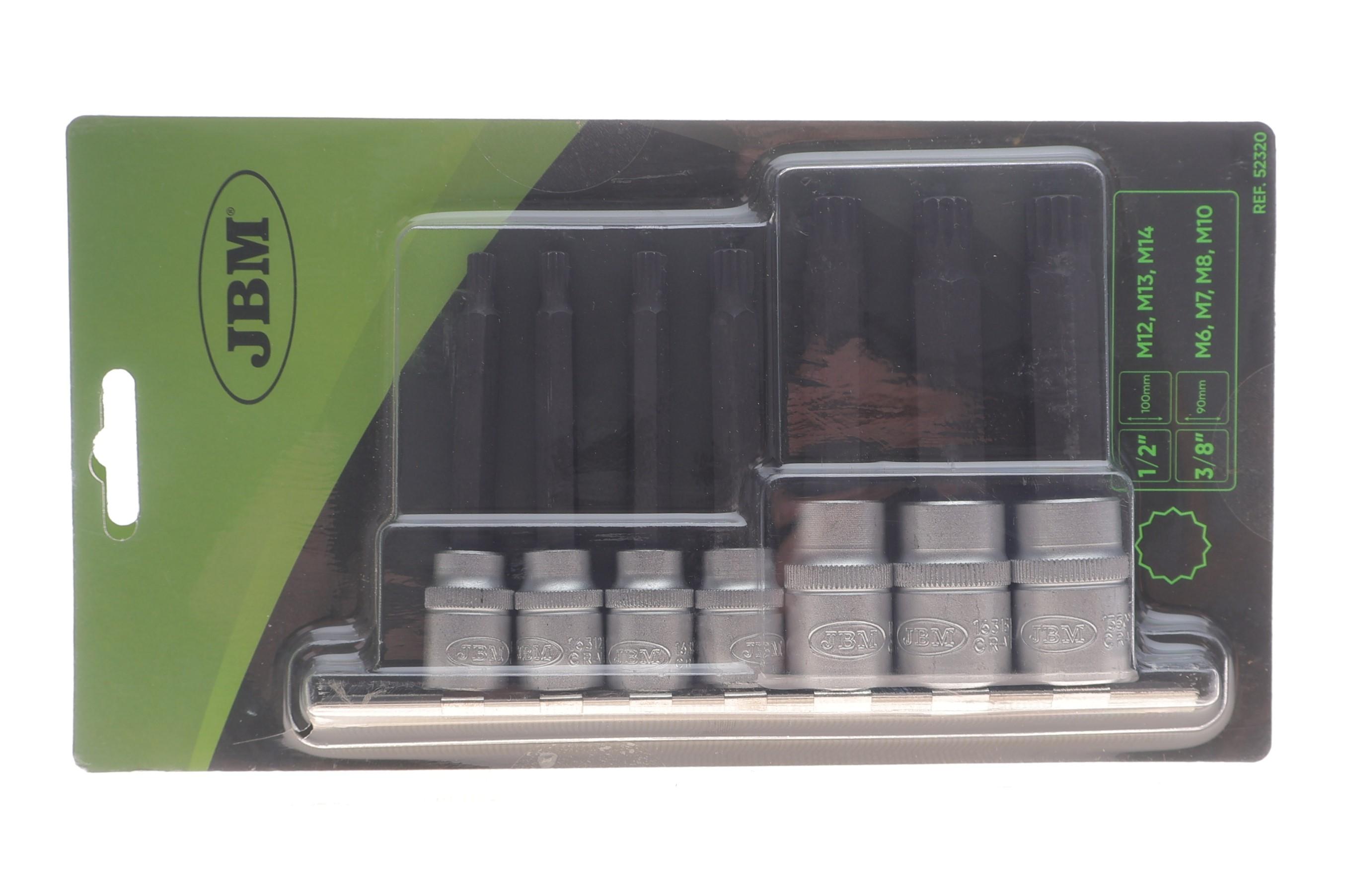 Набір головок 1/2", 3/8" зі вставками XZN 7 од.