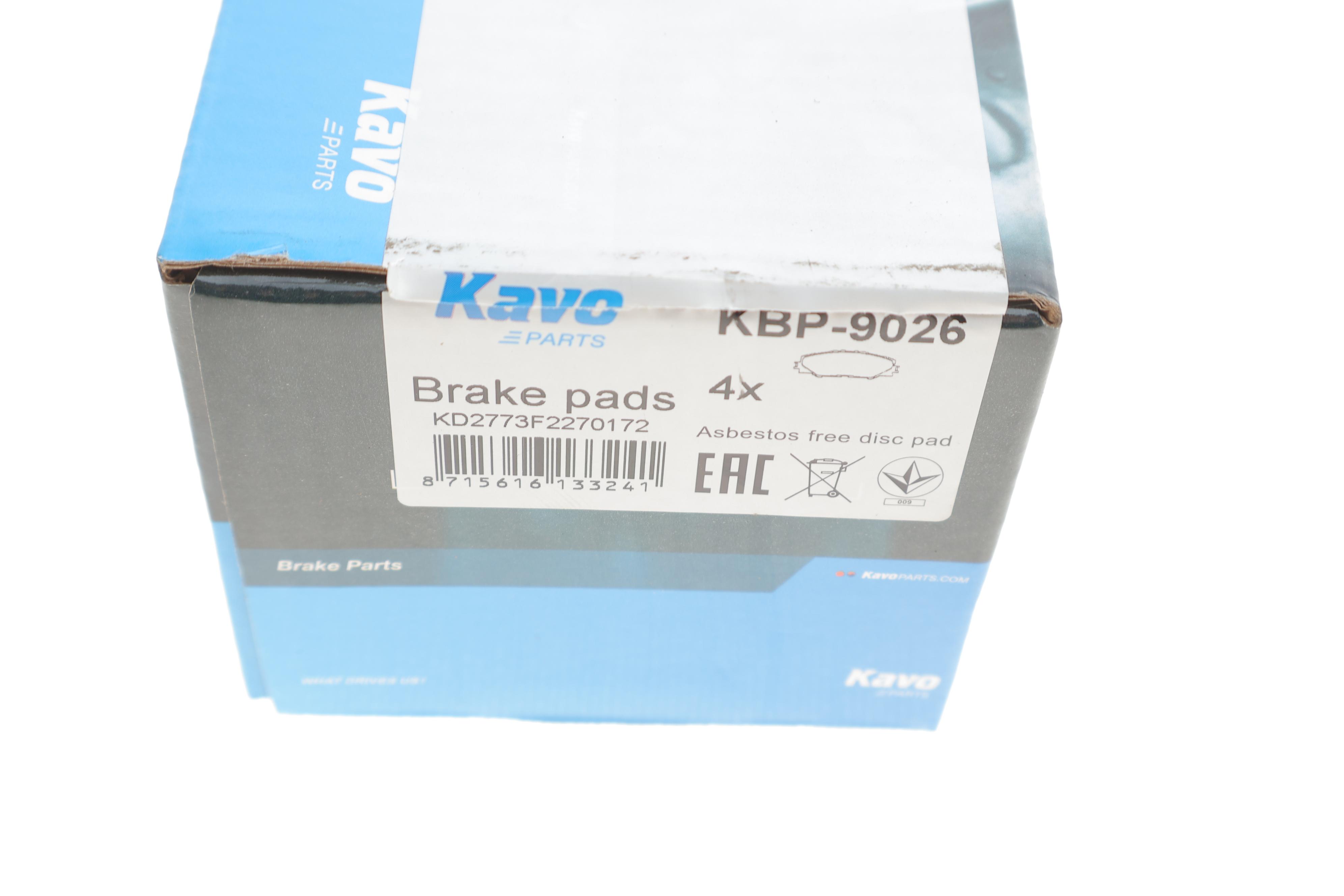 Колодки гальмівні (передні) Toyota RAV4 2.0-3.5/Prius 1.8 05- (Akebono)