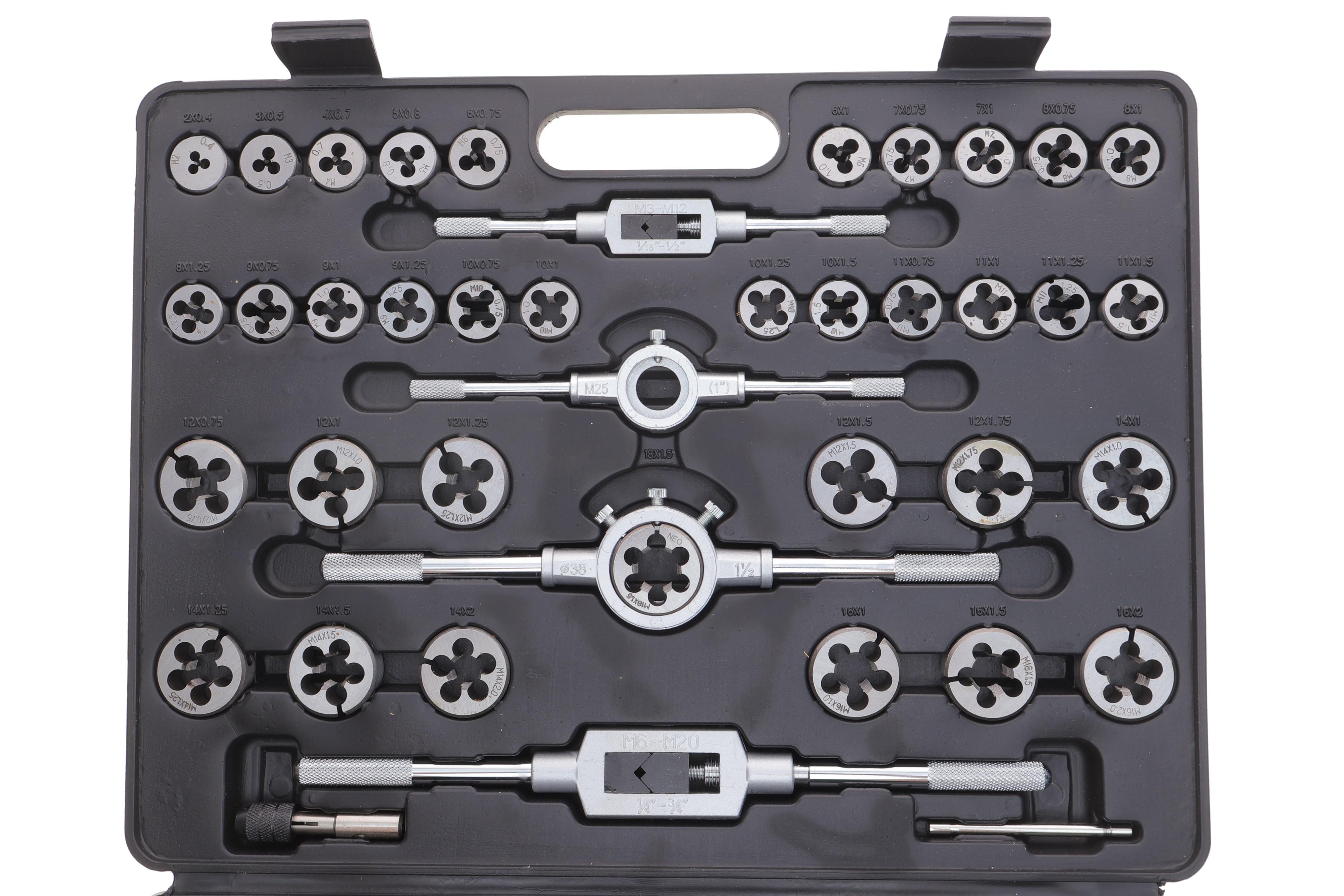 Набір інструментів для нарізки різьби (мітчики і плашки) 110 од.