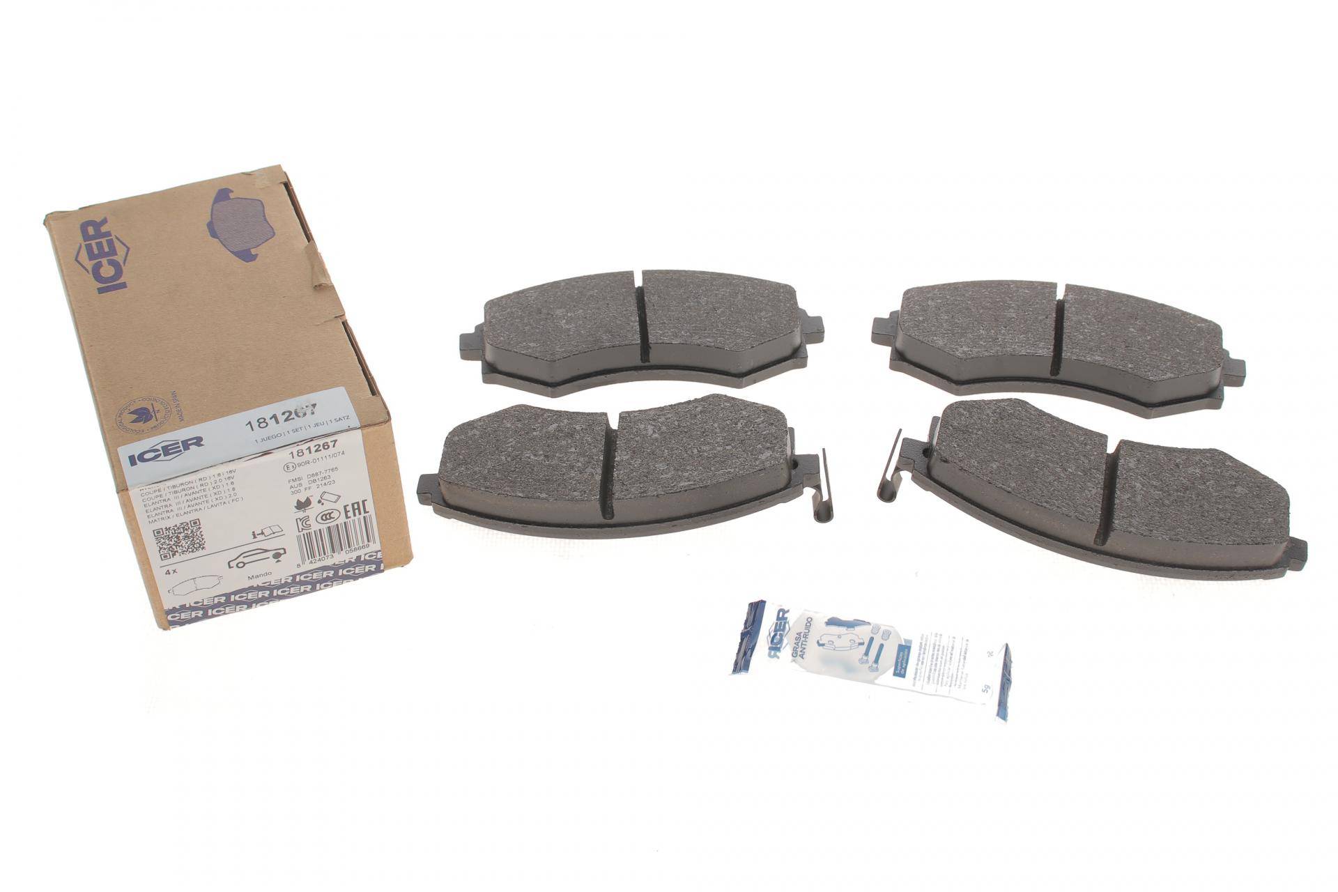 Колодки гальмівні (передні) Hyundai Elantra/Matrix 00-10/Grandeur 06-10/Sonata 93-01