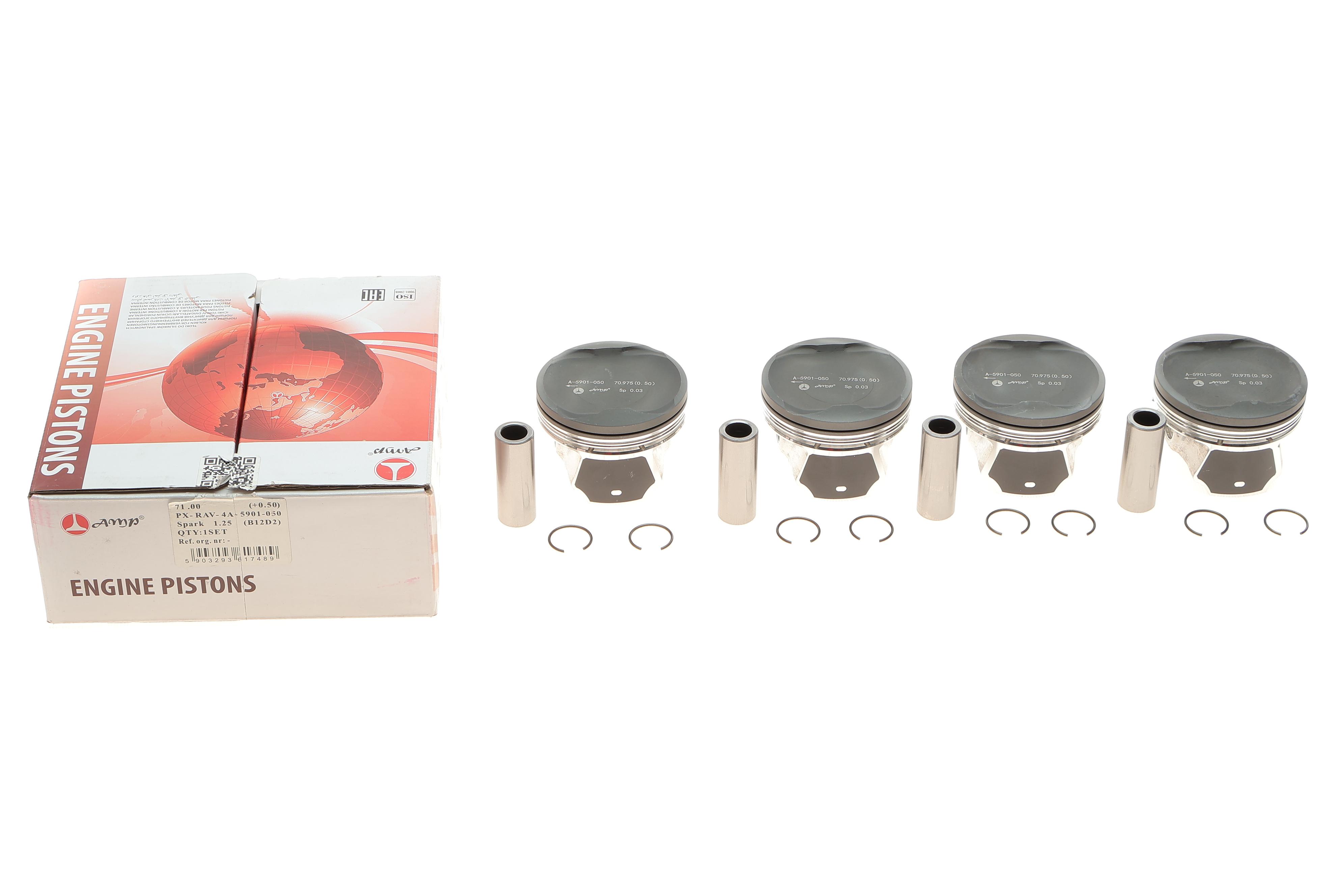 Поршень Ravon R2 1.2 15- (71.00mm/+0.50) (к-кт 4 шт)