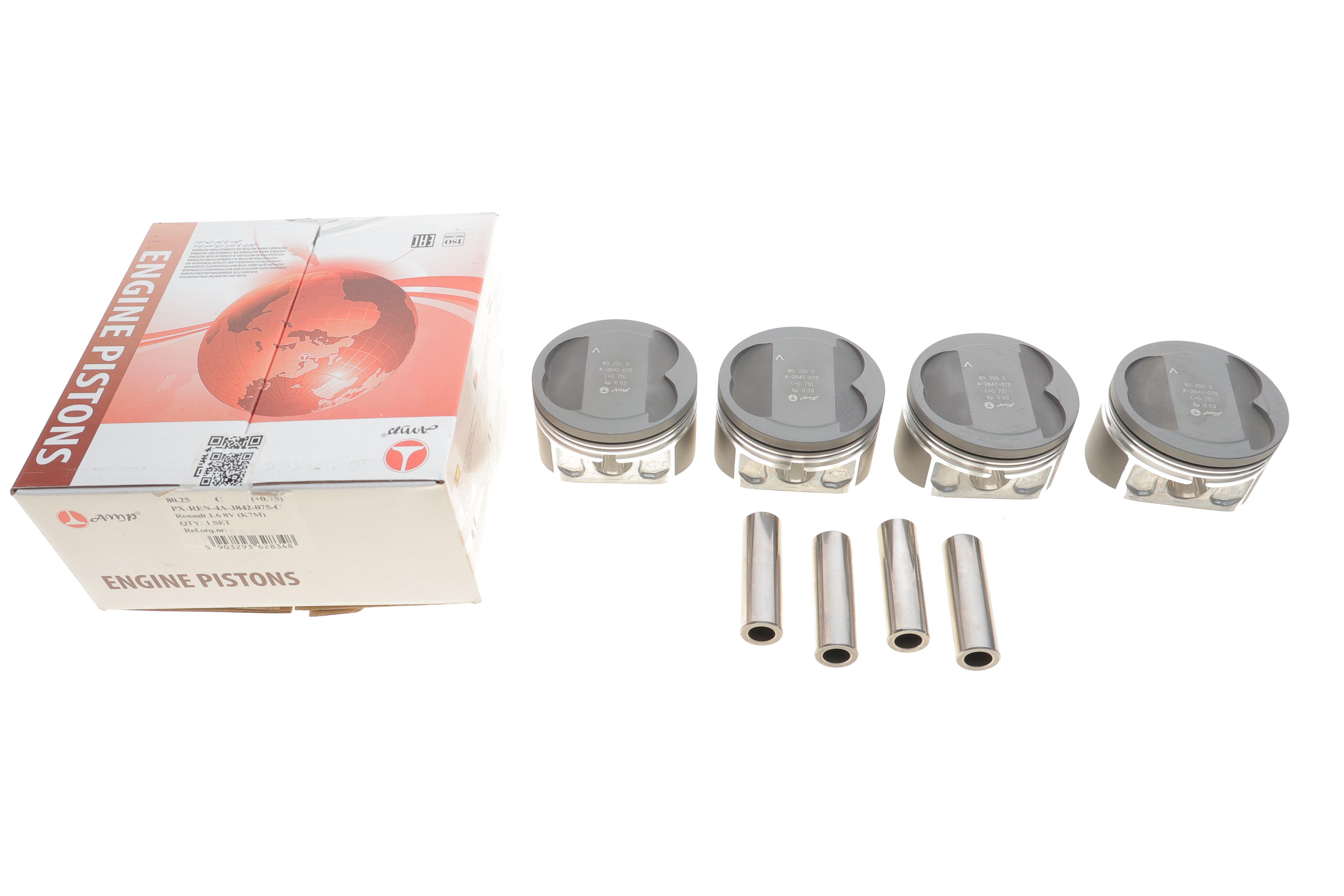 Поршень Dacia Logan/Sandero/Renault Clio/Megane 1.6 8V 96- (80.25mm/+0.75mm) (к-кт 4 шт)