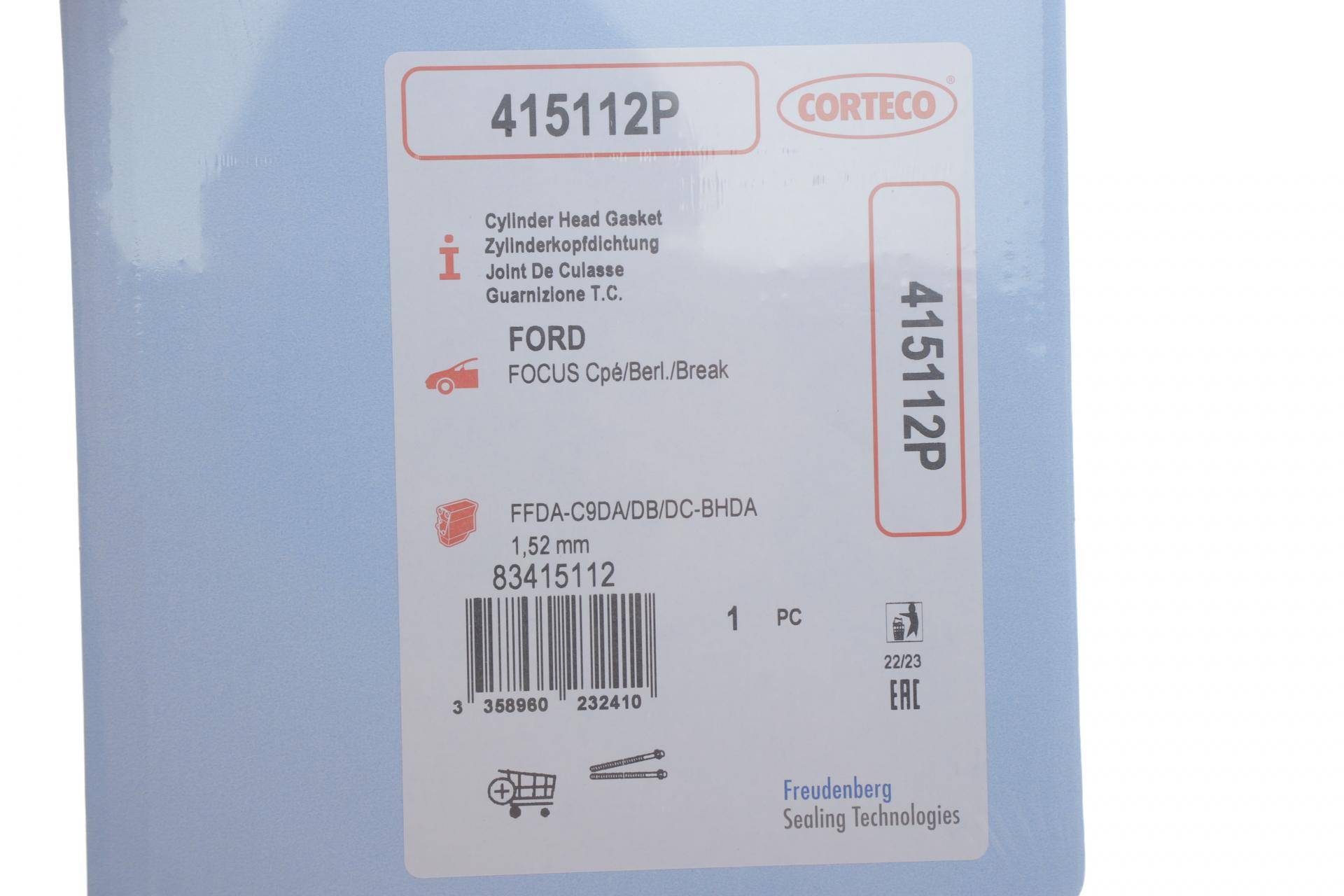 Прокладка ГБЦ Ford Connect 1.8DI/TDCI 02- (7 меток) (1.52mm)