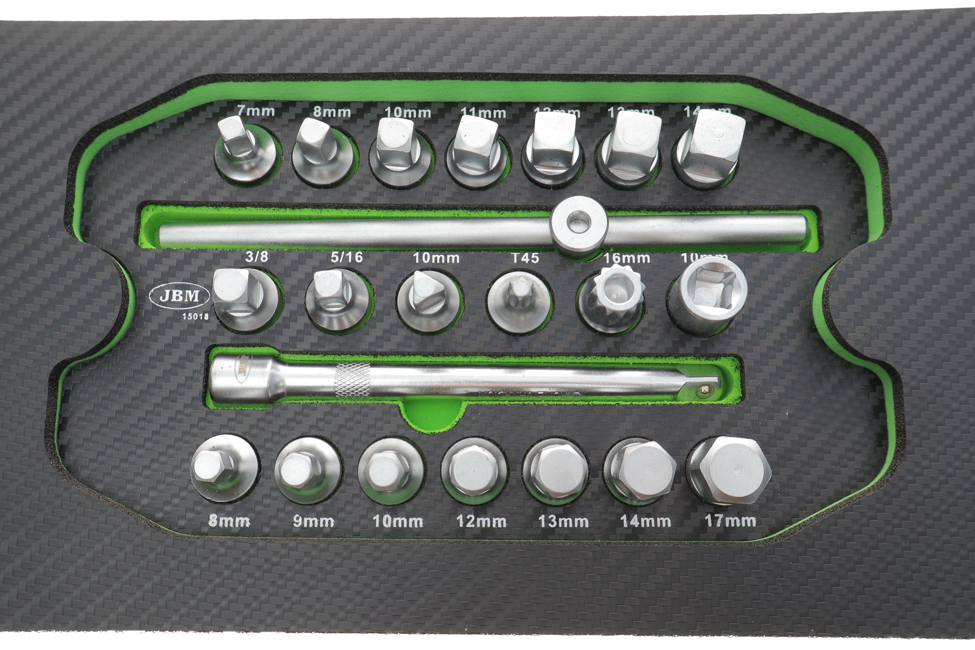 Набір ключів для зливних пробок (3/8") (22 предметів)