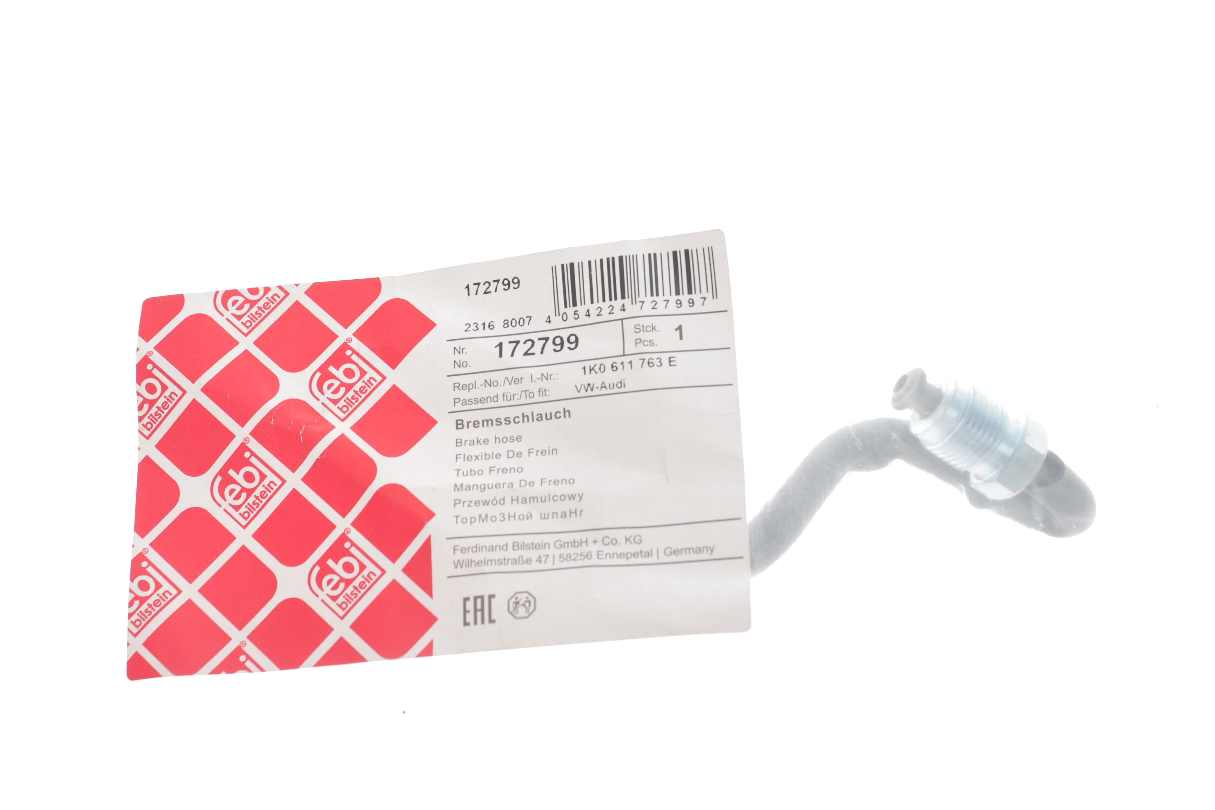 Шланг гальмівний (задній) VW Golf V/VI/Touran 03-15 (L)