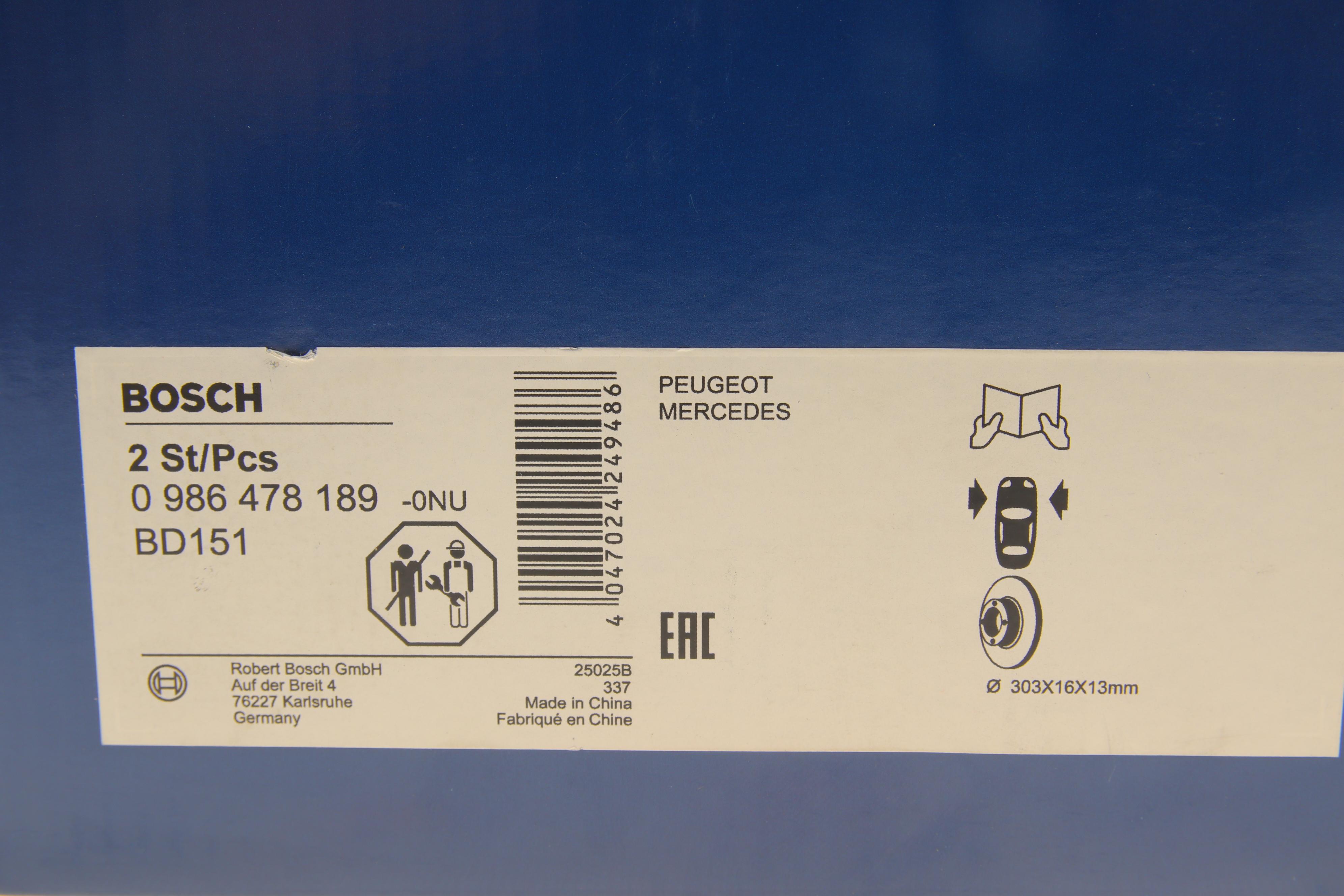 Диск гальмівний (передній) MB G-class (W460/W461/W463) 90- (303x16)