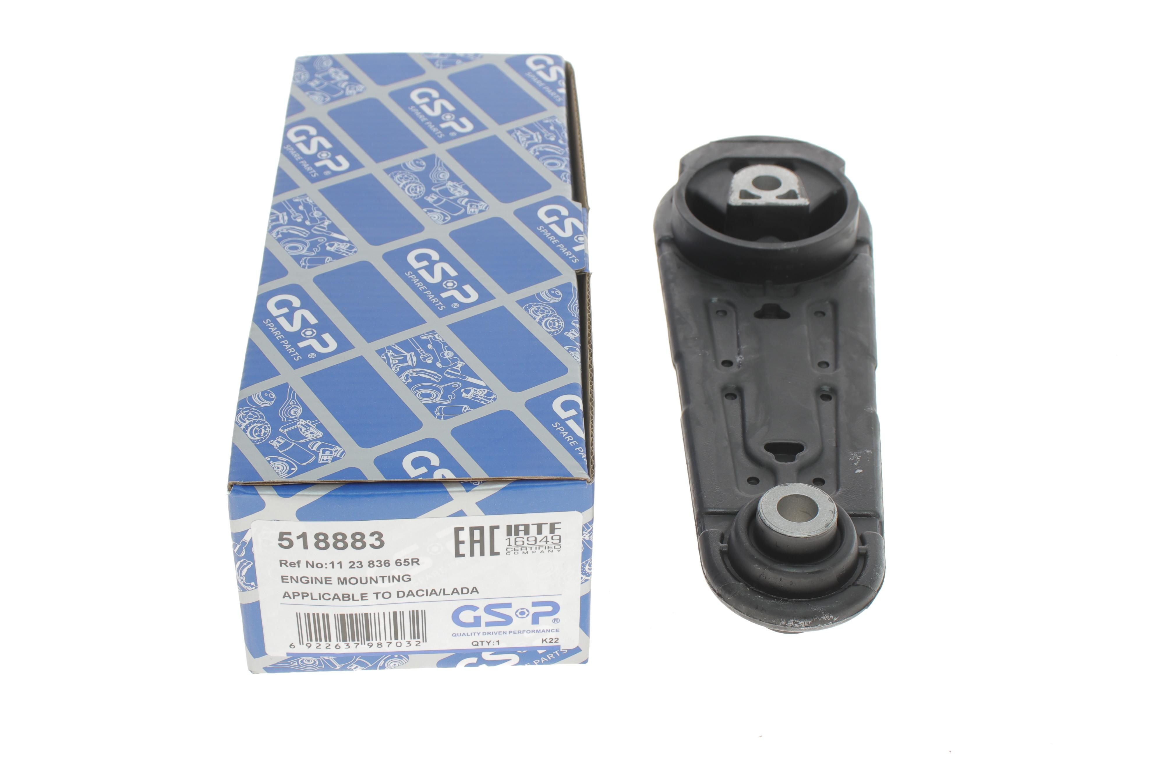 Подушка двигуна (задня) Renault Megane II/Kangoo 1.4-1.6/1.5 dCi 02- (косточка)