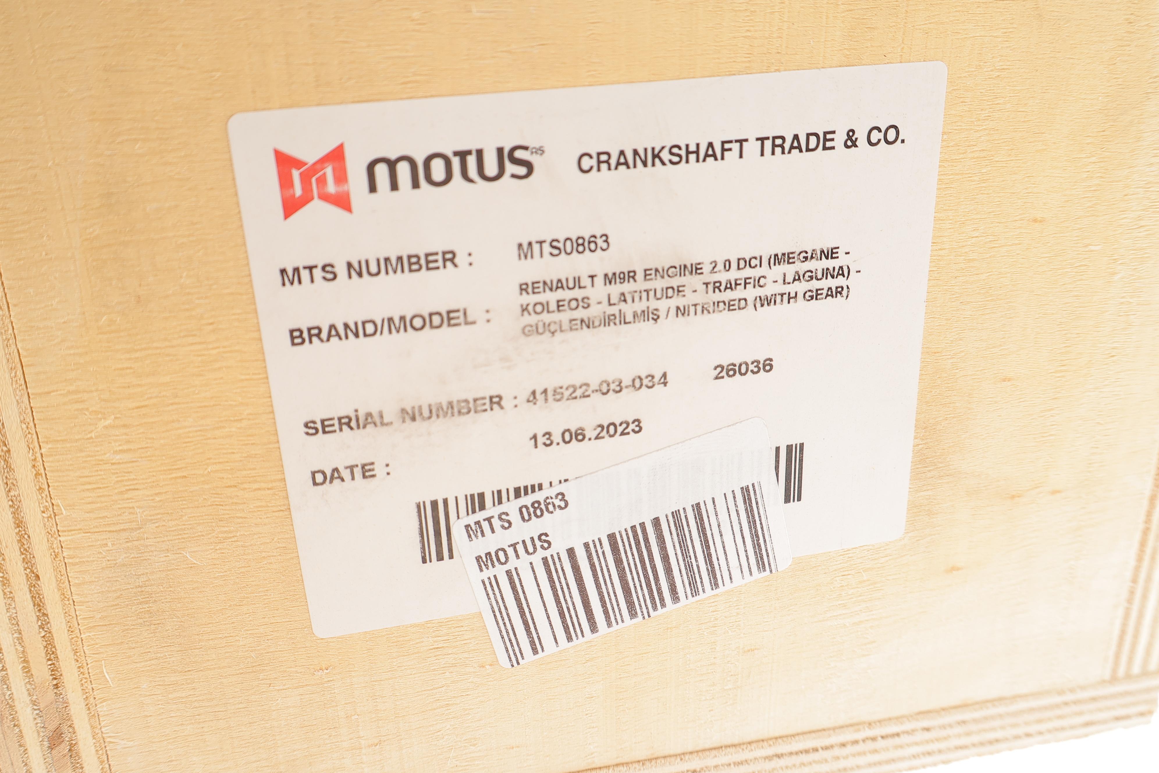 Коленчатый вал Renault Trafic/Opel Vivaro/Nissan Primastar 2.0dCI 06-