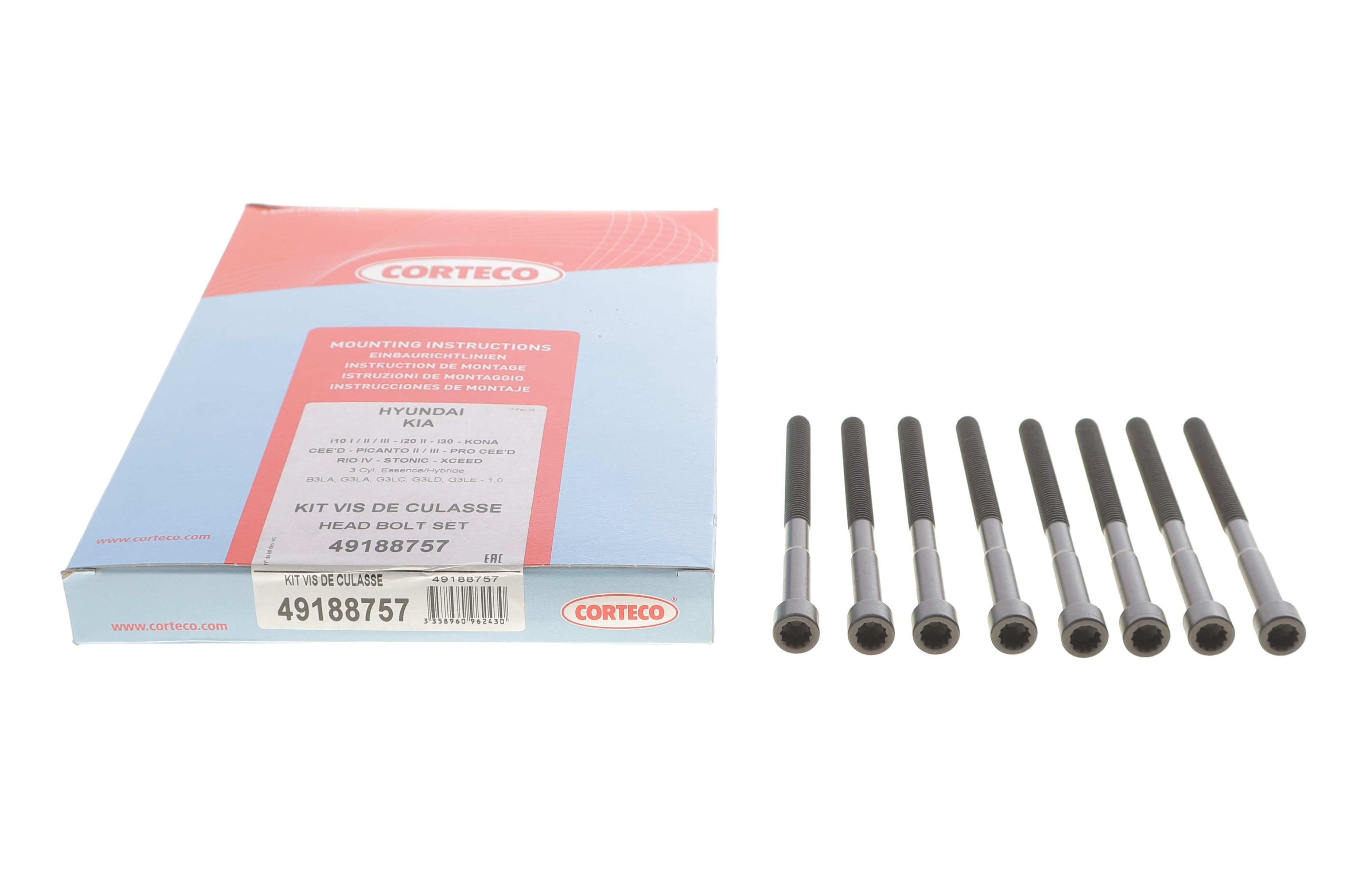 Болты головки (к-кт 8шт.) Hyundai i10/i20/i30/Kia Ceed 11-