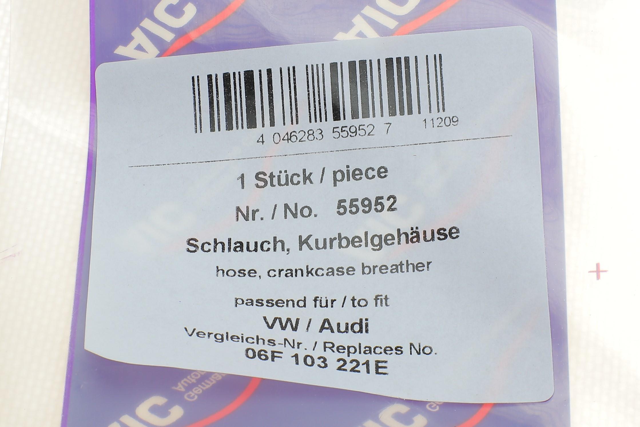 Патрубок вентиляции картера VW Golf V/Passat 2.0 GTI/FSI 04-10