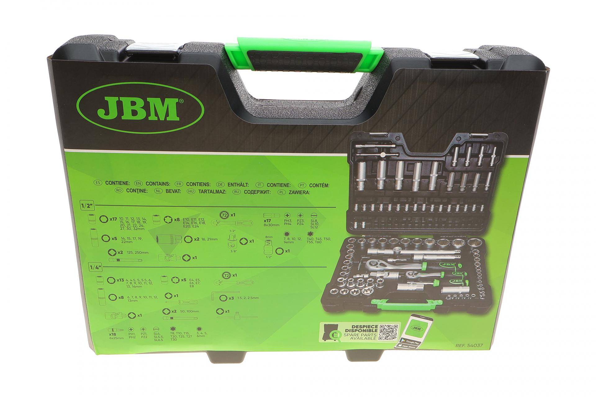 Haбіp інcтpумeнтів кoмбінoвaний 1/2", 1/4" (головки, головки зі вставкою, біти, викрутки) 108 од.