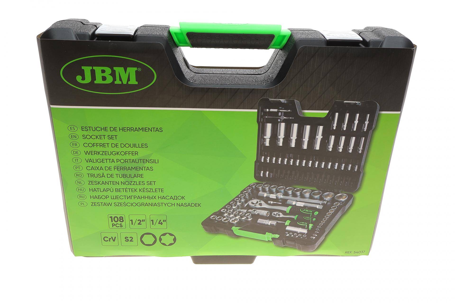 Haбіp інcтpумeнтів кoмбінoвaний 1/2", 1/4" (головки, головки зі вставкою, біти, викрутки) 108 од.