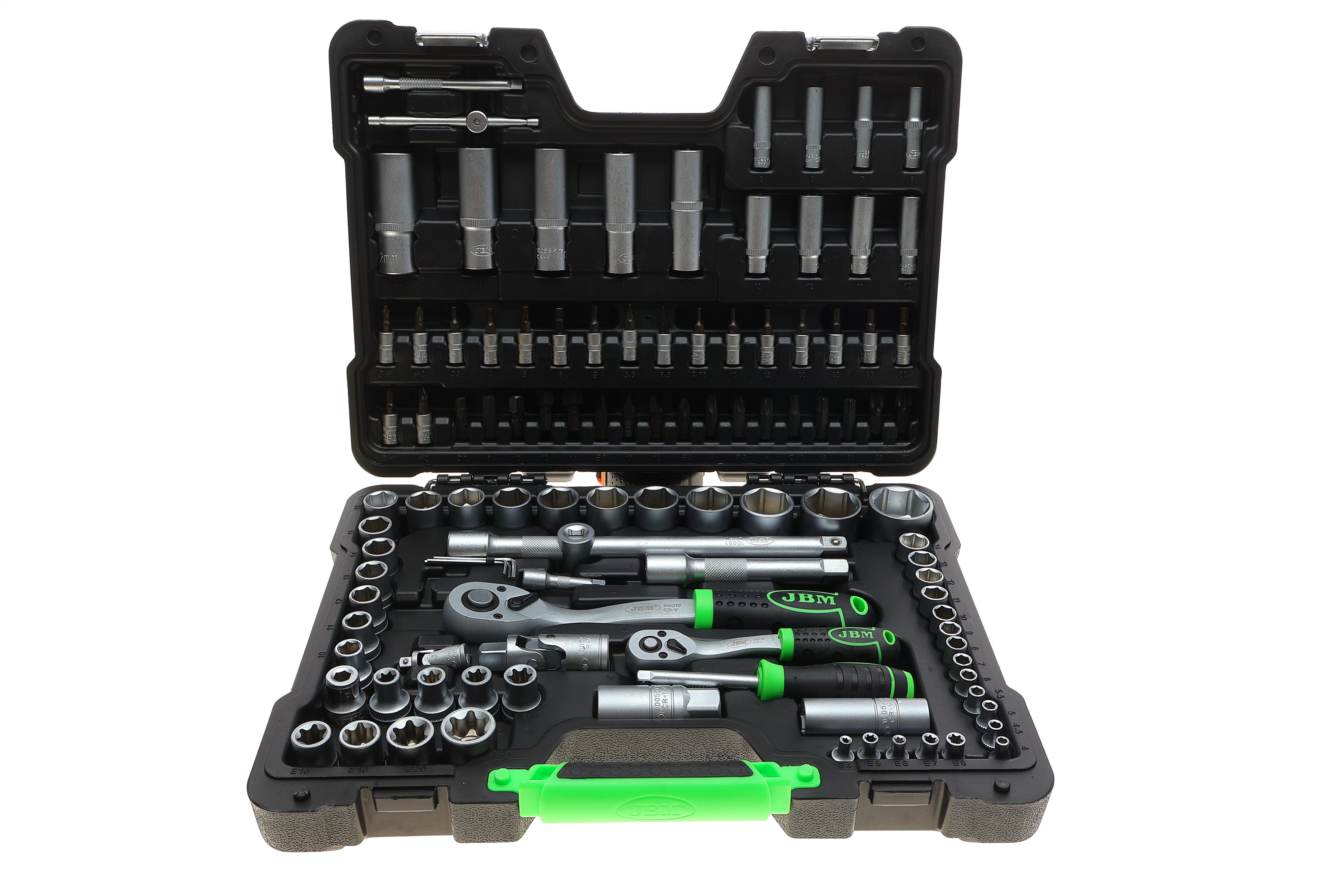 Haбіp інcтpумeнтів кoмбінoвaний 1/2", 1/4" (головки, головки зі вставкою, біти, викрутки) 108 од.