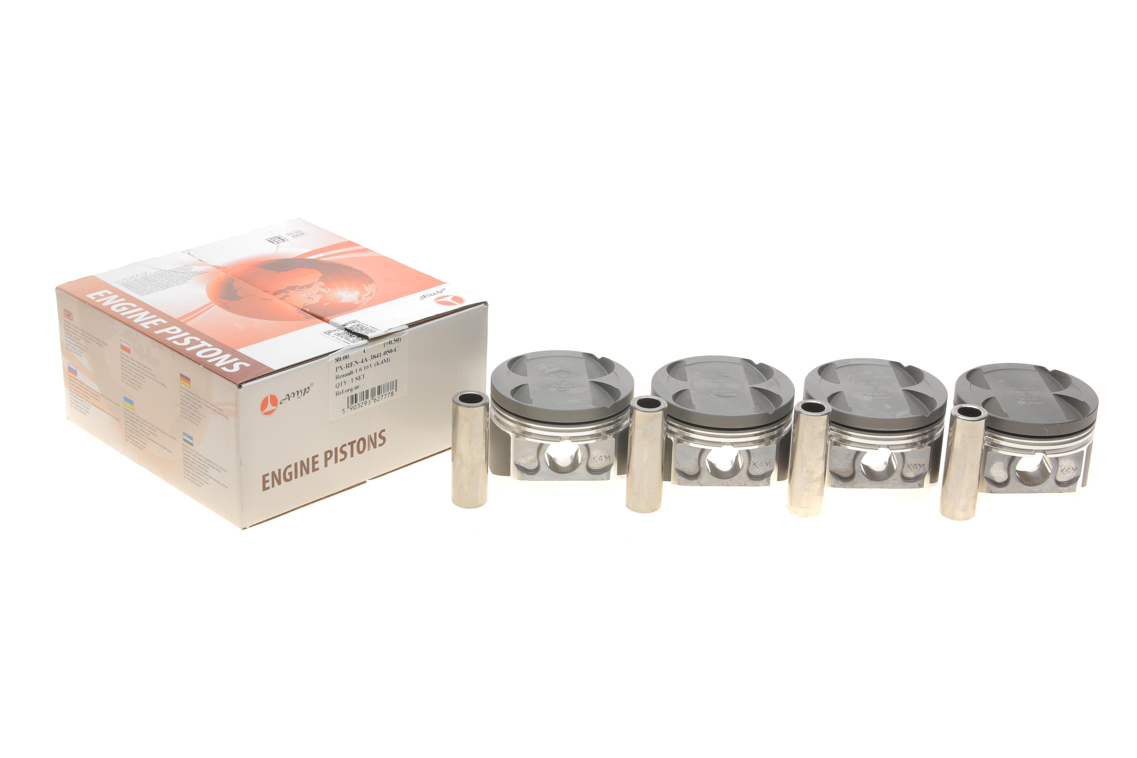 Поршень Dacia Duster/Logan/Sandero/Renault Clio/Kangoo 1.6 16V 98- (80.00mm/+0.50mm) (к-кт 4 шт)