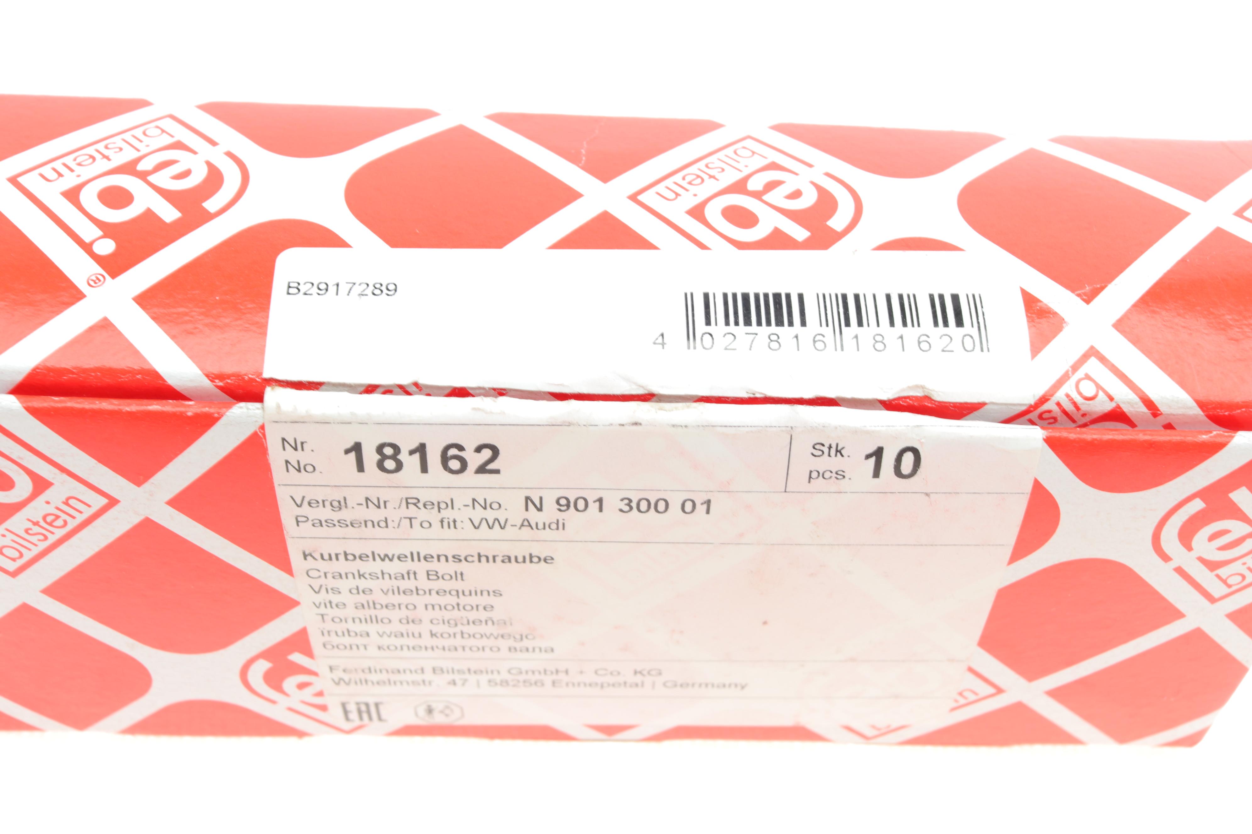 Болт кріплення корінного бугеля колінвалу VW (M10x80)