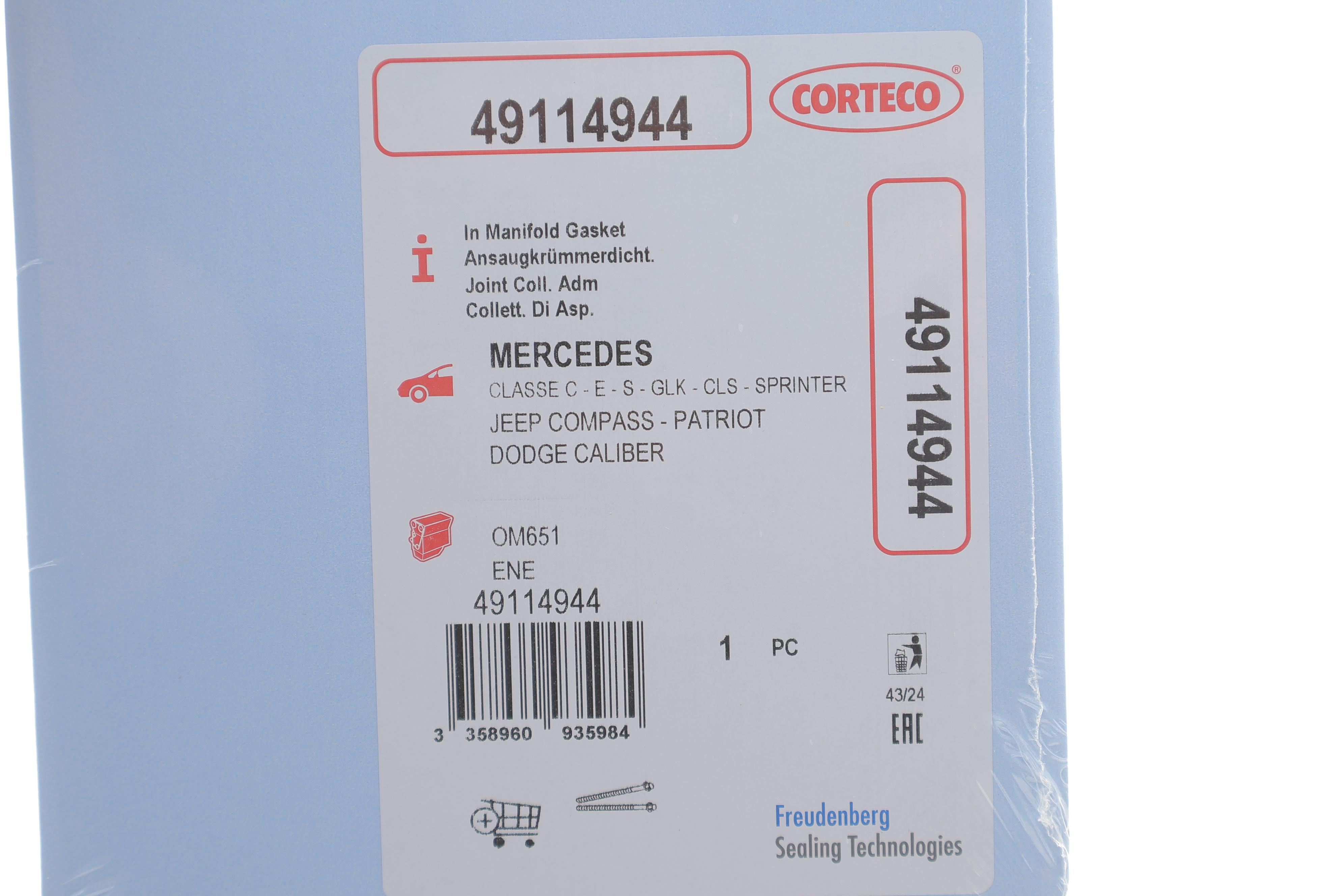 Прокладка колектора впускного MB Sprinter 2.2CDI OM651