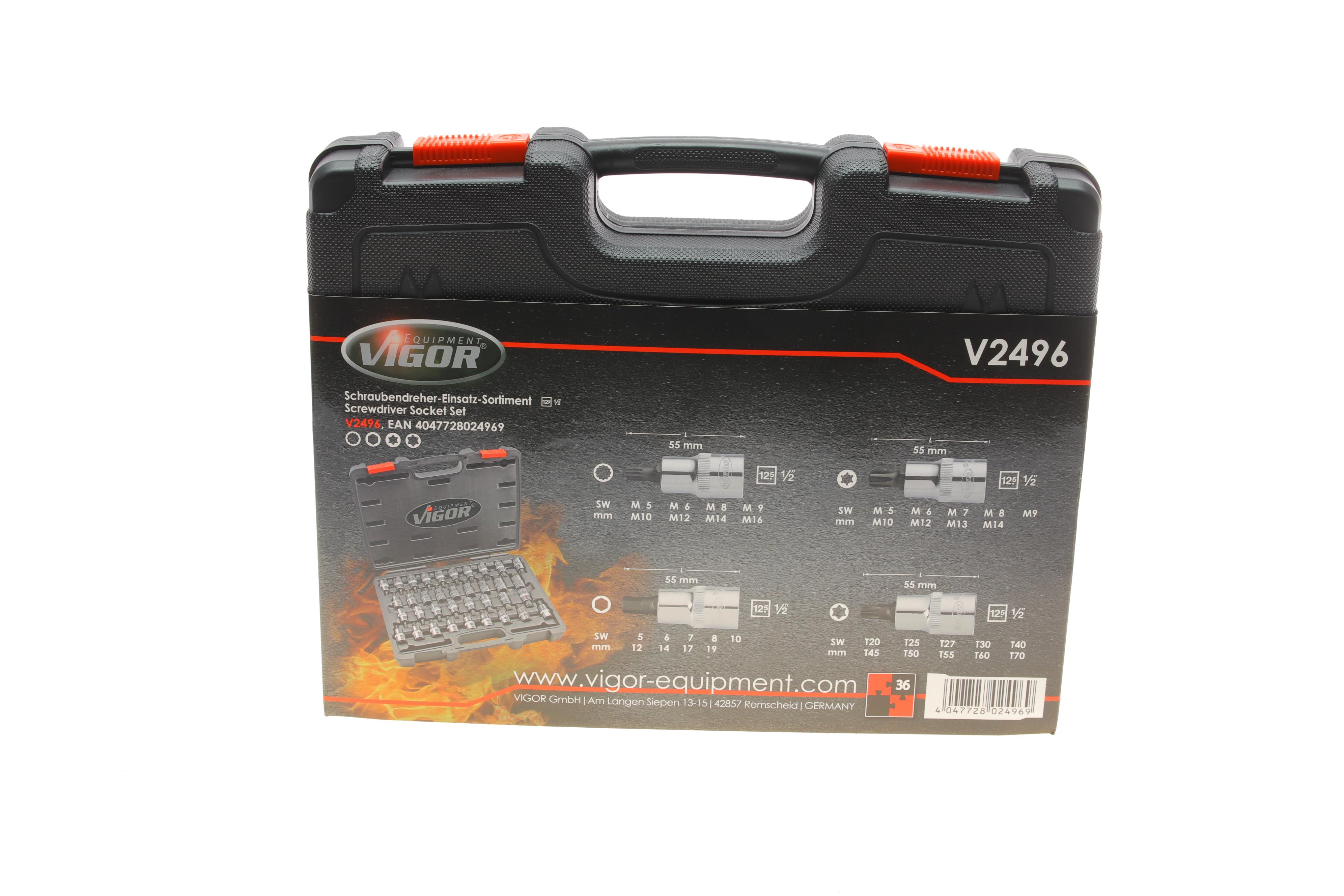 Набор головок 1/2" со вставками комбинированными 36 ед.