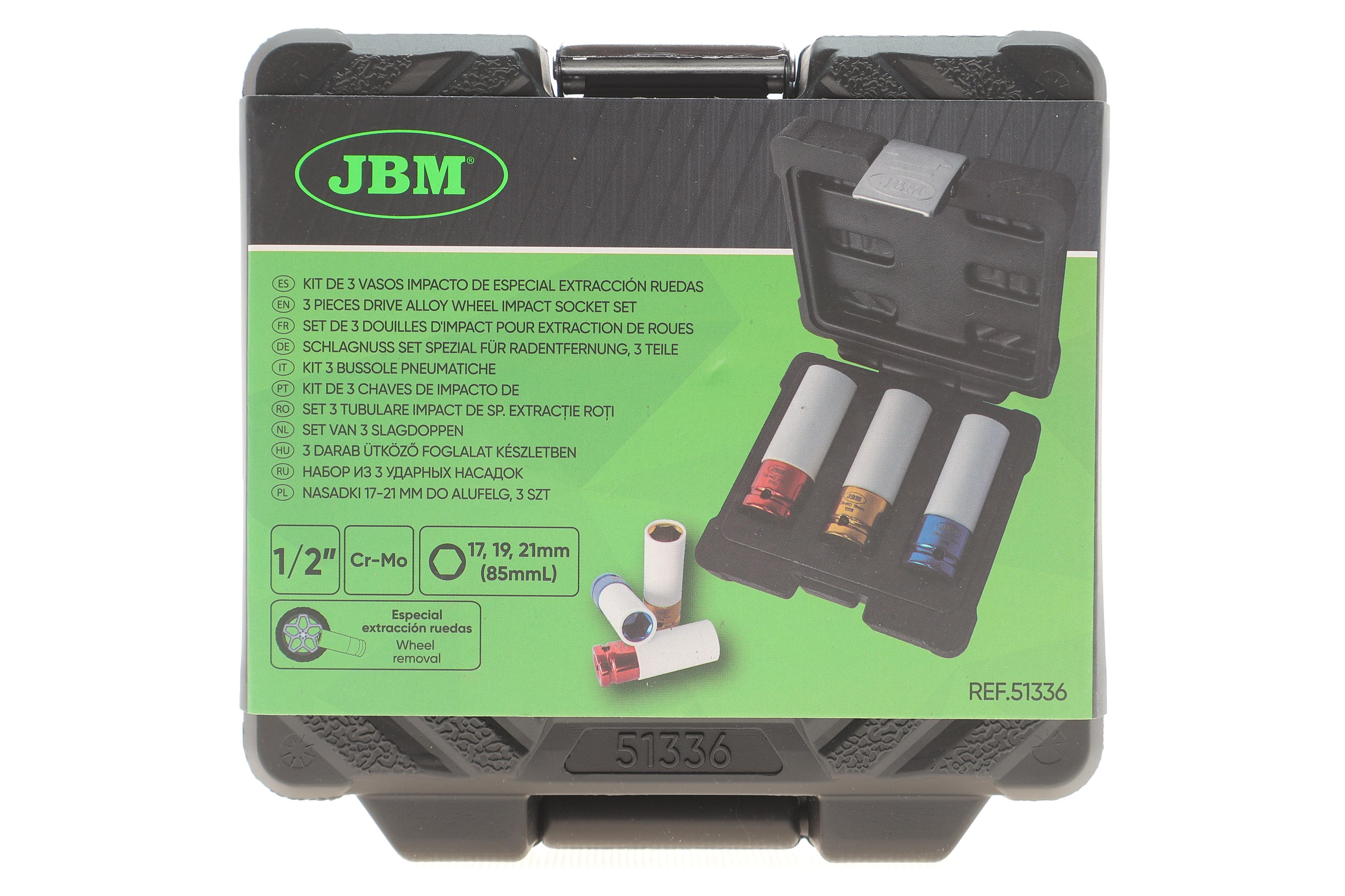 Набор ударных головок 1/2" для шиномонтажа 17-19-21 мм (хромированные)