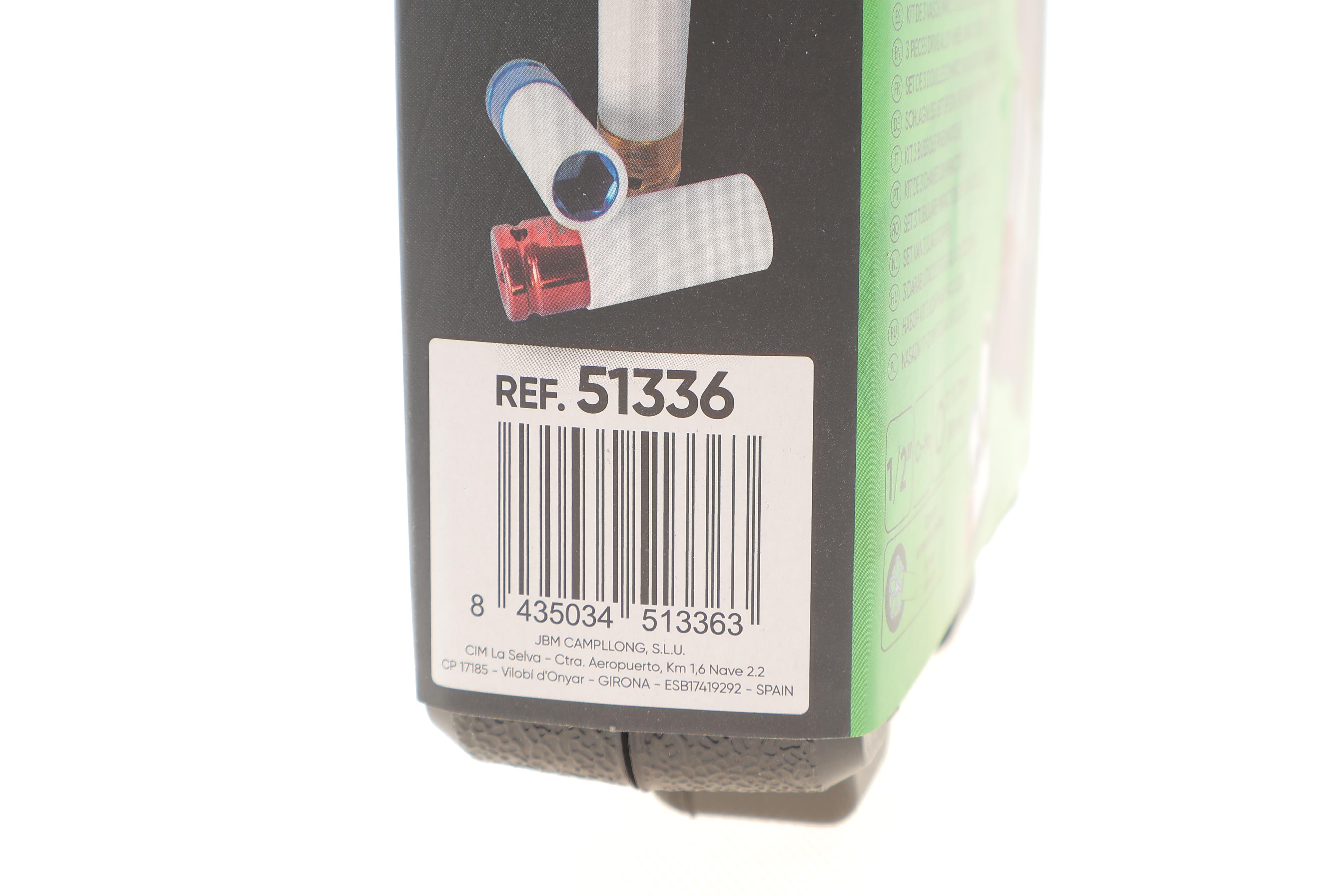 Набор ударных головок 1/2" для шиномонтажа 17-19-21 мм (хромированные)