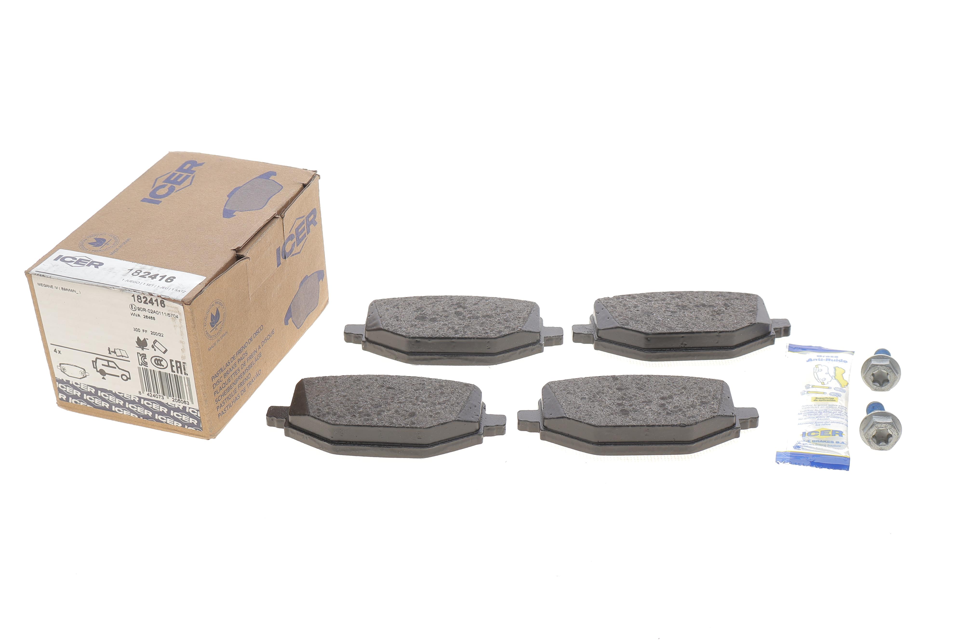 Колодки гальмівні (задні) Renault Captur II/Megane IV 20-