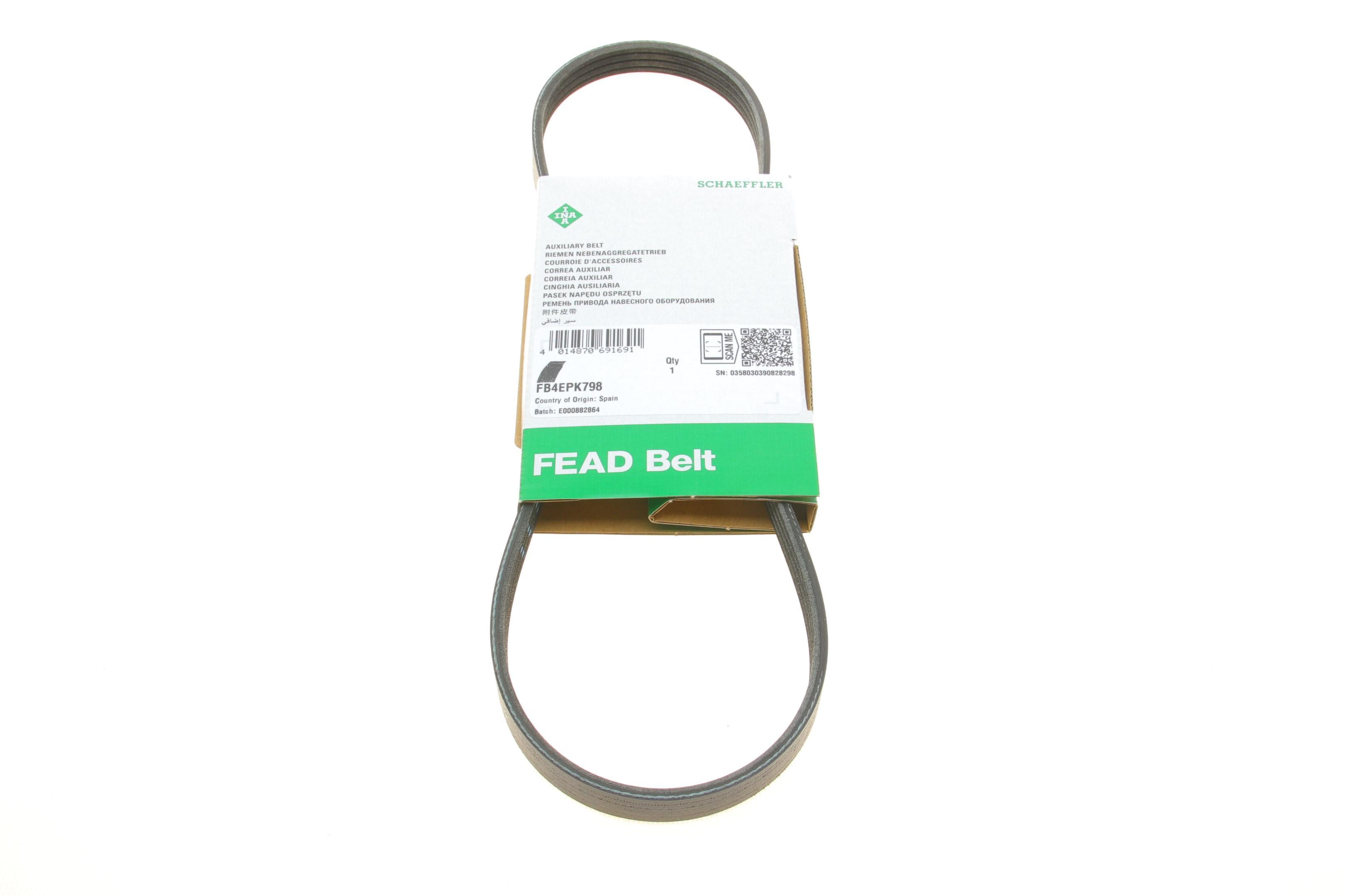 Ремінь генератора Dacia Logan/Sandero 1.0 SCE 17- (4PK798)