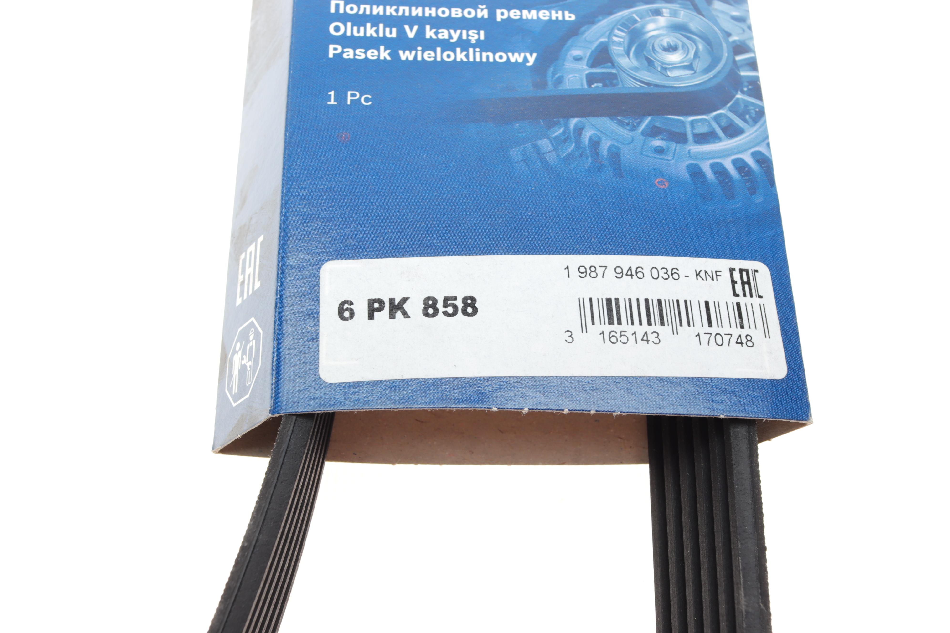 Ремінь генератора Renault Master 2.8D 98-01 (ALT) (6PK858)