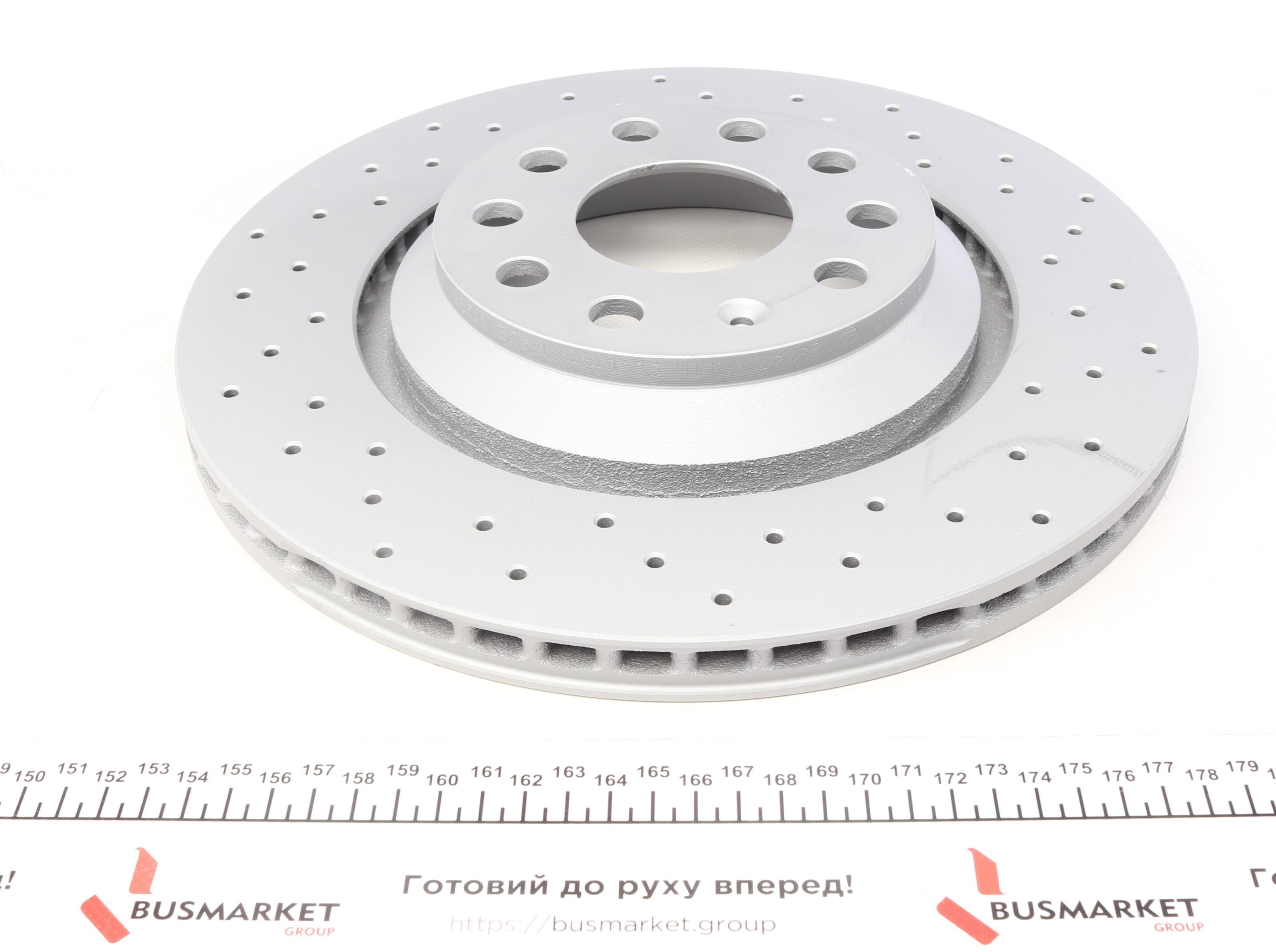 Диск гальмівний (задній) VW Passat 05-/Golf/Seat Leon 12- (310x22) (з покриттям)(з отвором)(повний