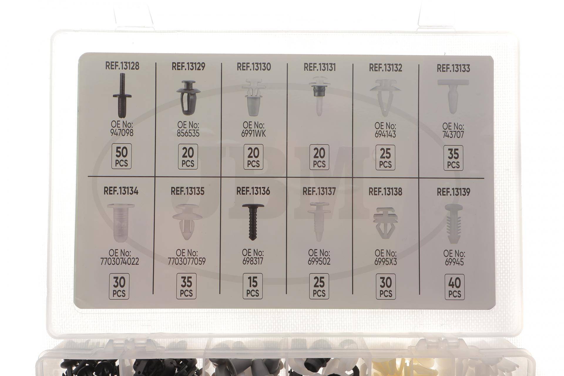 Набір кліпс пластикових Peugeot/Citroen (345шт)