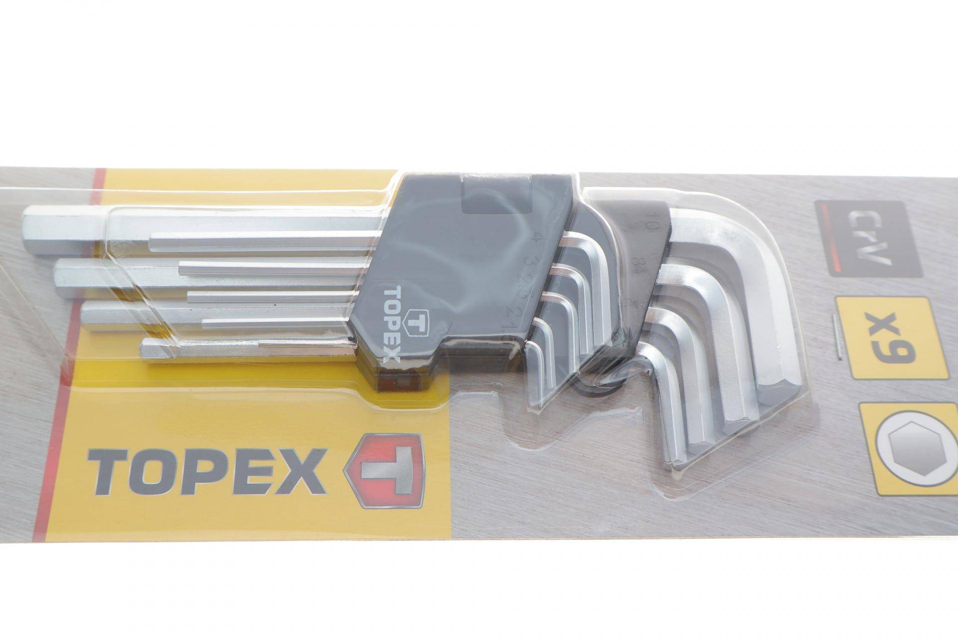 Набір ключів Г-под. Hex 1,5-10 мм