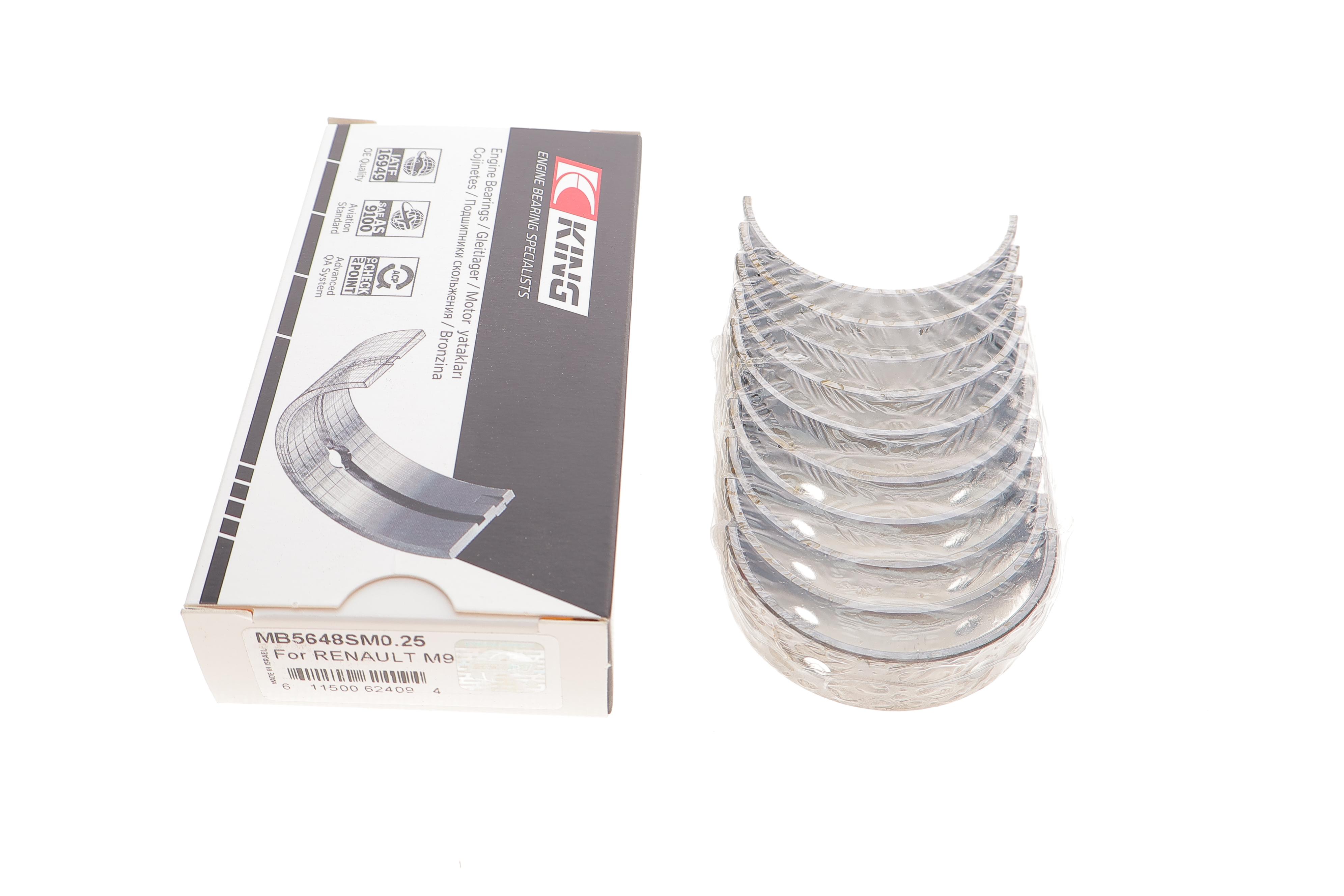 Вкладиші корінні Renault Trafic 2.0 dCi 06- (+0.25)