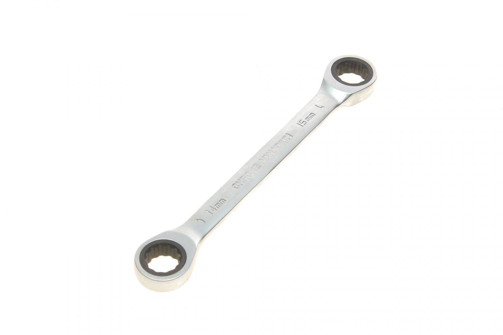 Набір ключів накидних з тріскачкою 8x9-17x19 мм 6 од.