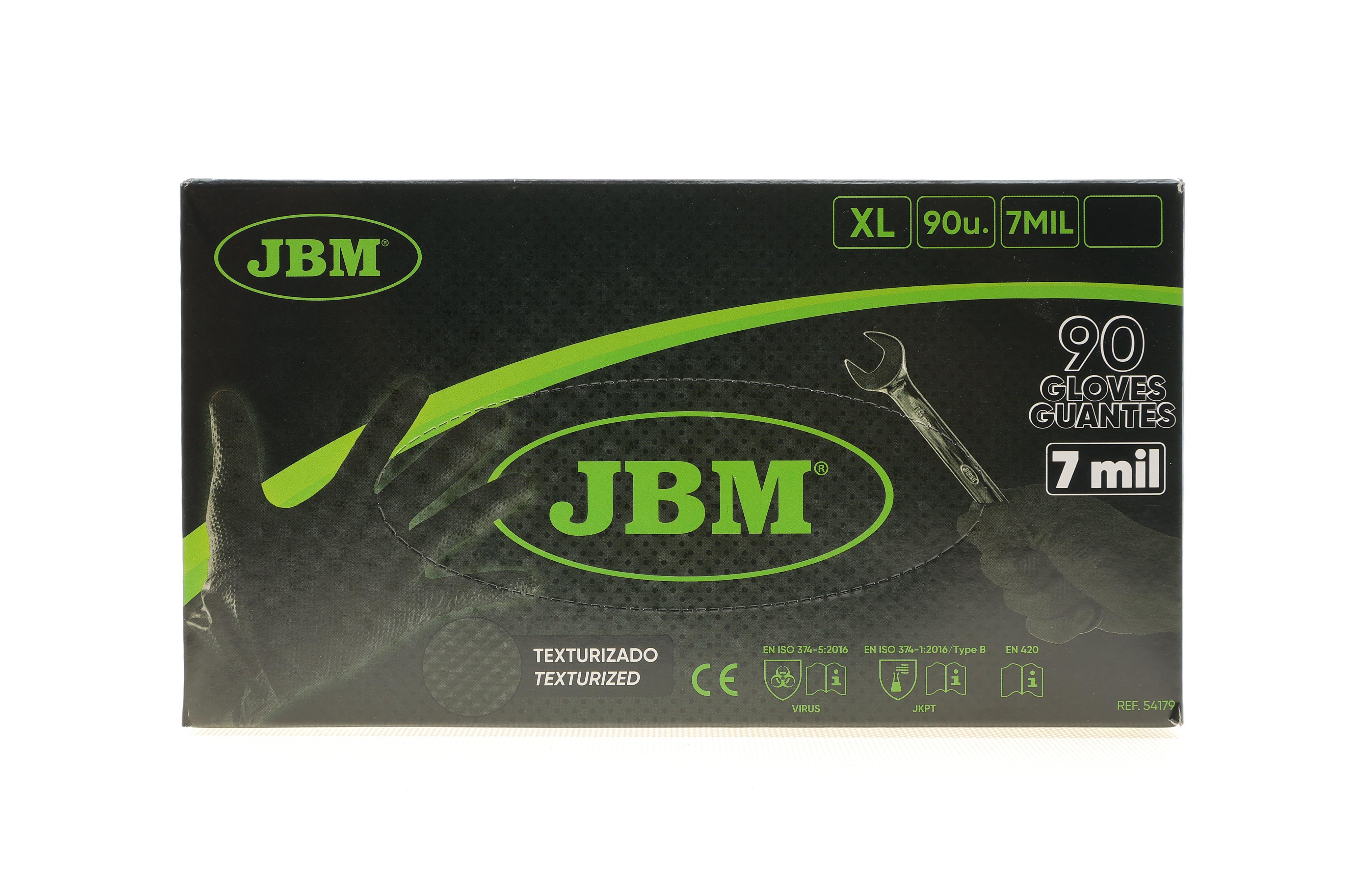 Перчатки нитриловые (XL) 90 шт. 7 mil (черные Diamond texture)