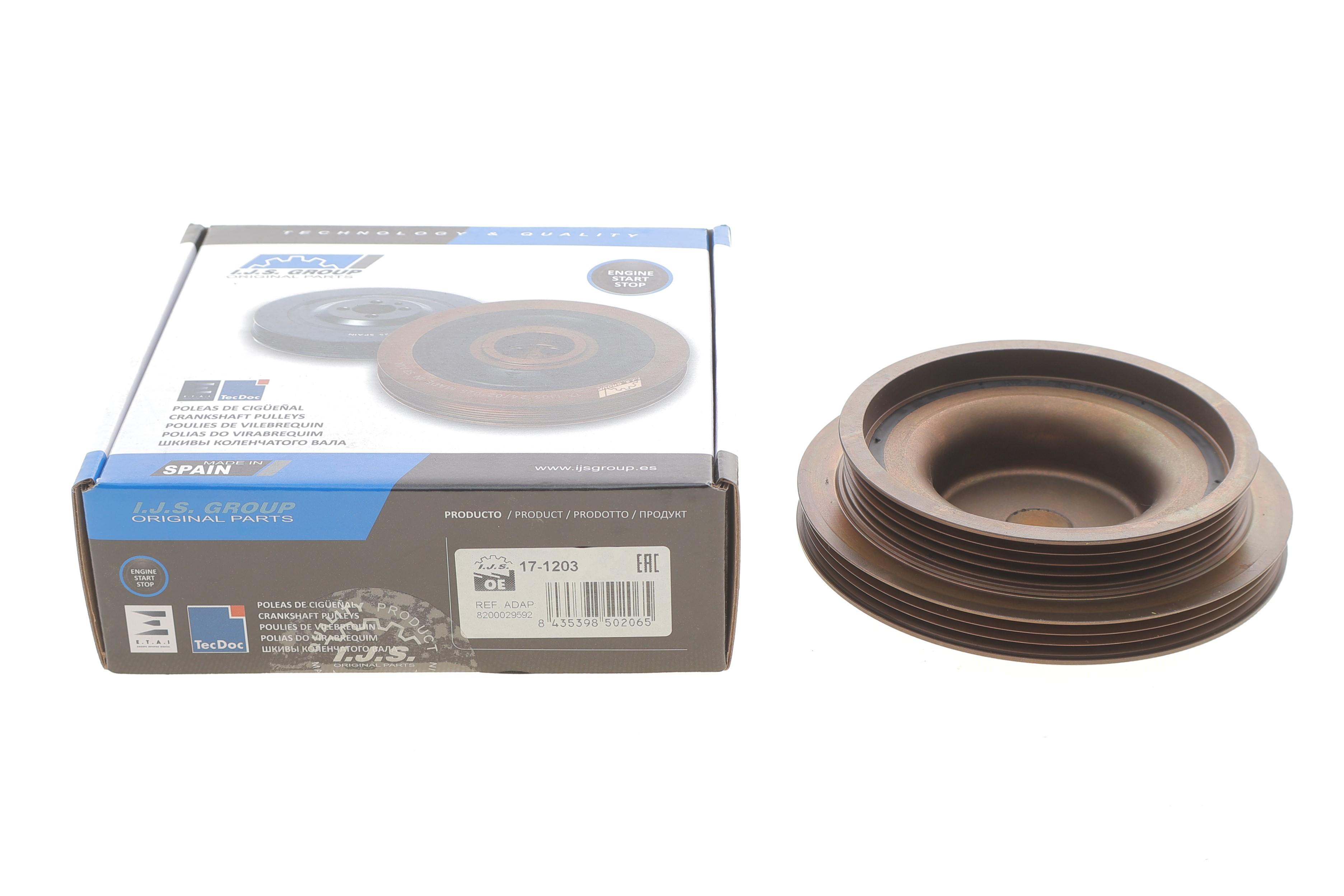 Шкив коленвала Renault Kangoo 1.2 97- (3PK/4PK)