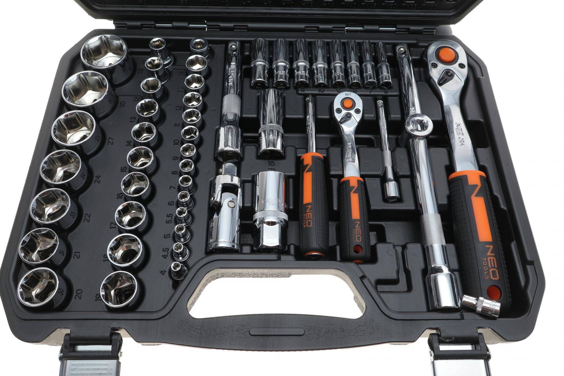 Haбіp інcтpумeнтів кoмбінoвaний 1/2", 1/4" (головки, головки зі вставкою, біти, викрутки) 110 од. (хромовані)