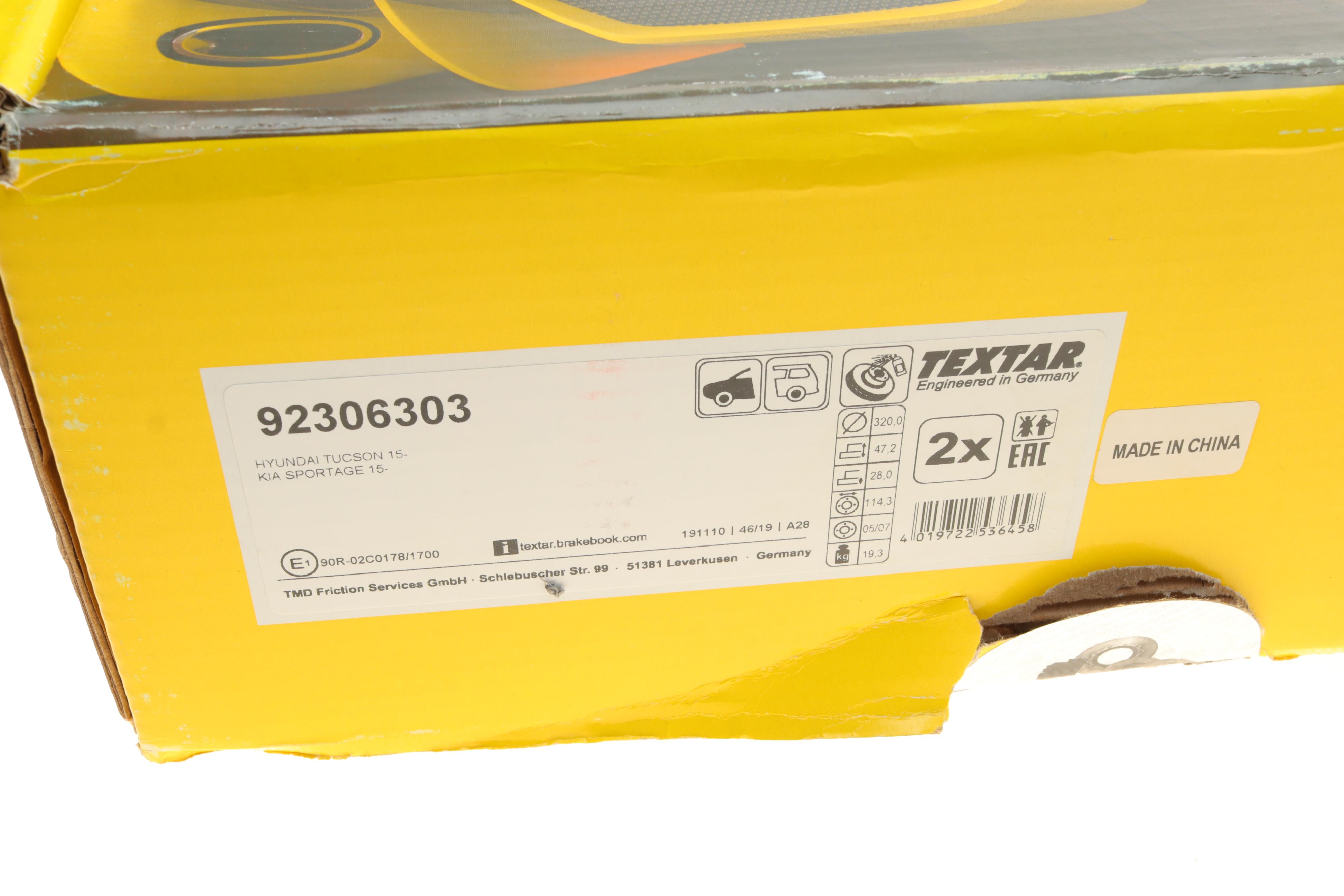 Диск тормозной (передний) Hyundai Tucson 15-/Kia Sportage 18- (320x28) PRO