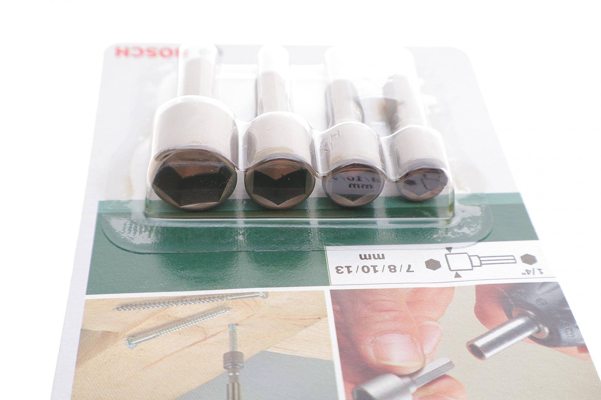 Набір біт кровельних Hex NUT 4 од. 7/8/10/13 мм (1/4")