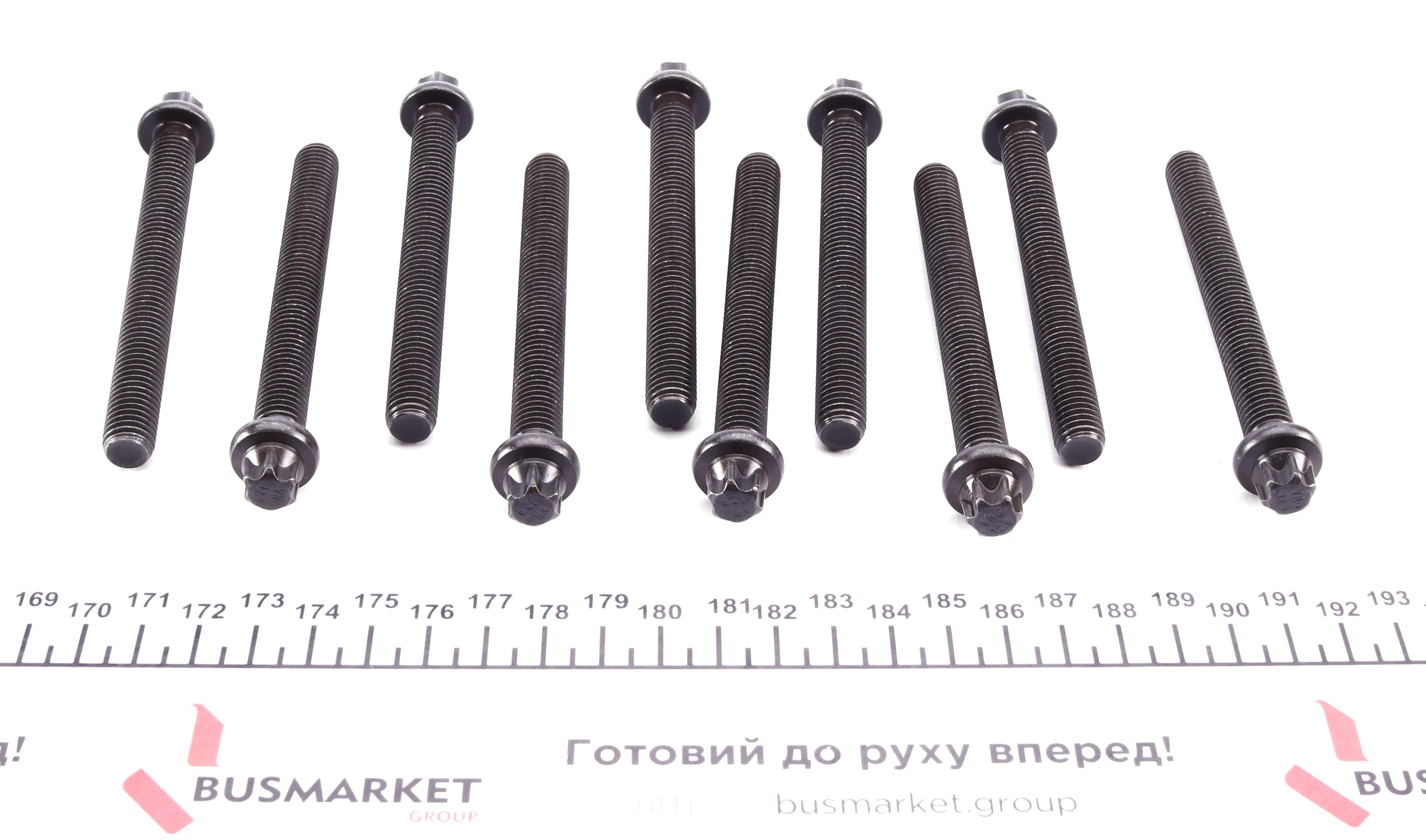 Болты головки (к-кт 10шт.) BMW 3 (E30/E36/E46)/5 (E34) 87-05, M40/M42/M43/M44