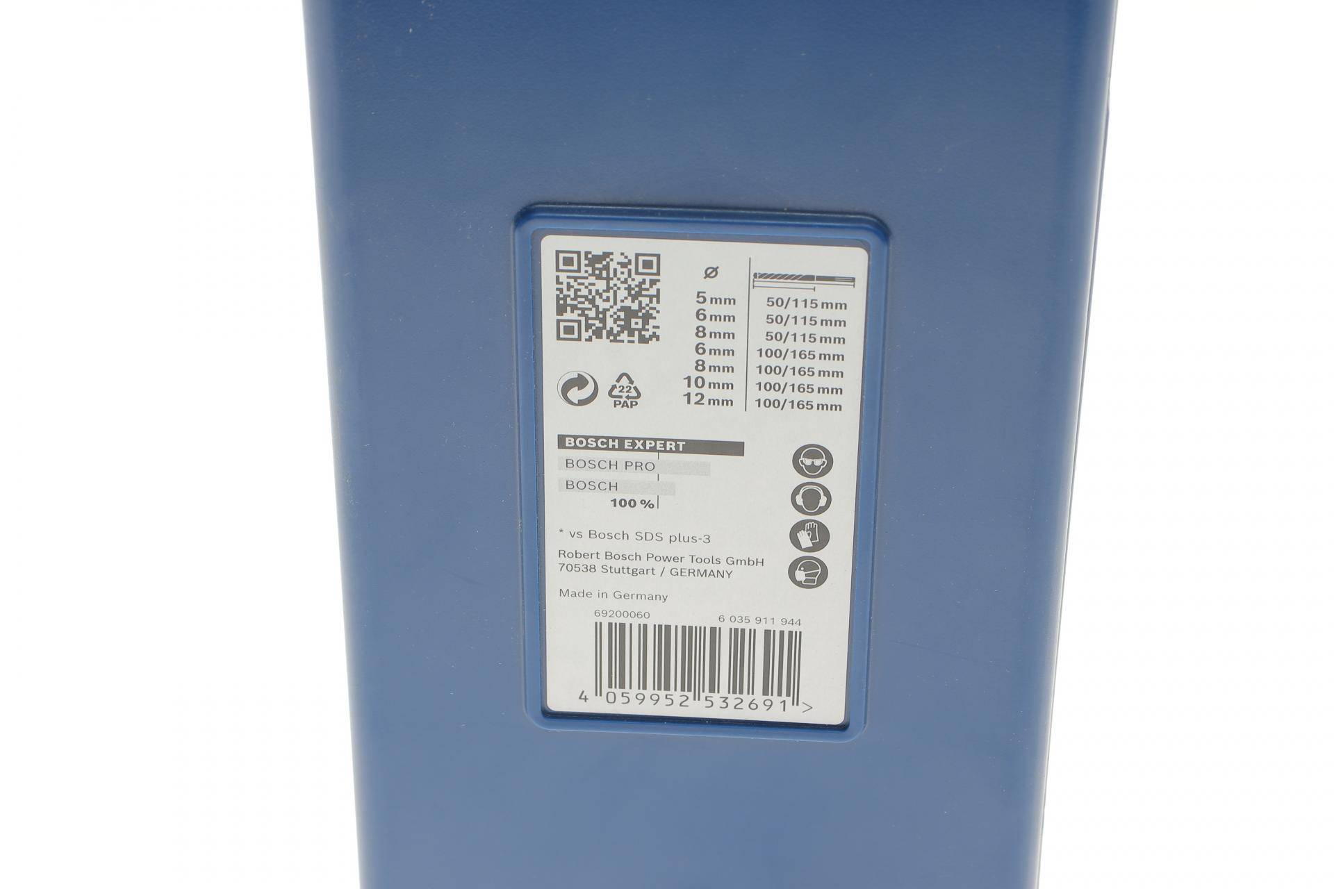 Набір бурів Expert SDS plus-7X Ø5-6-8-10-12 мм