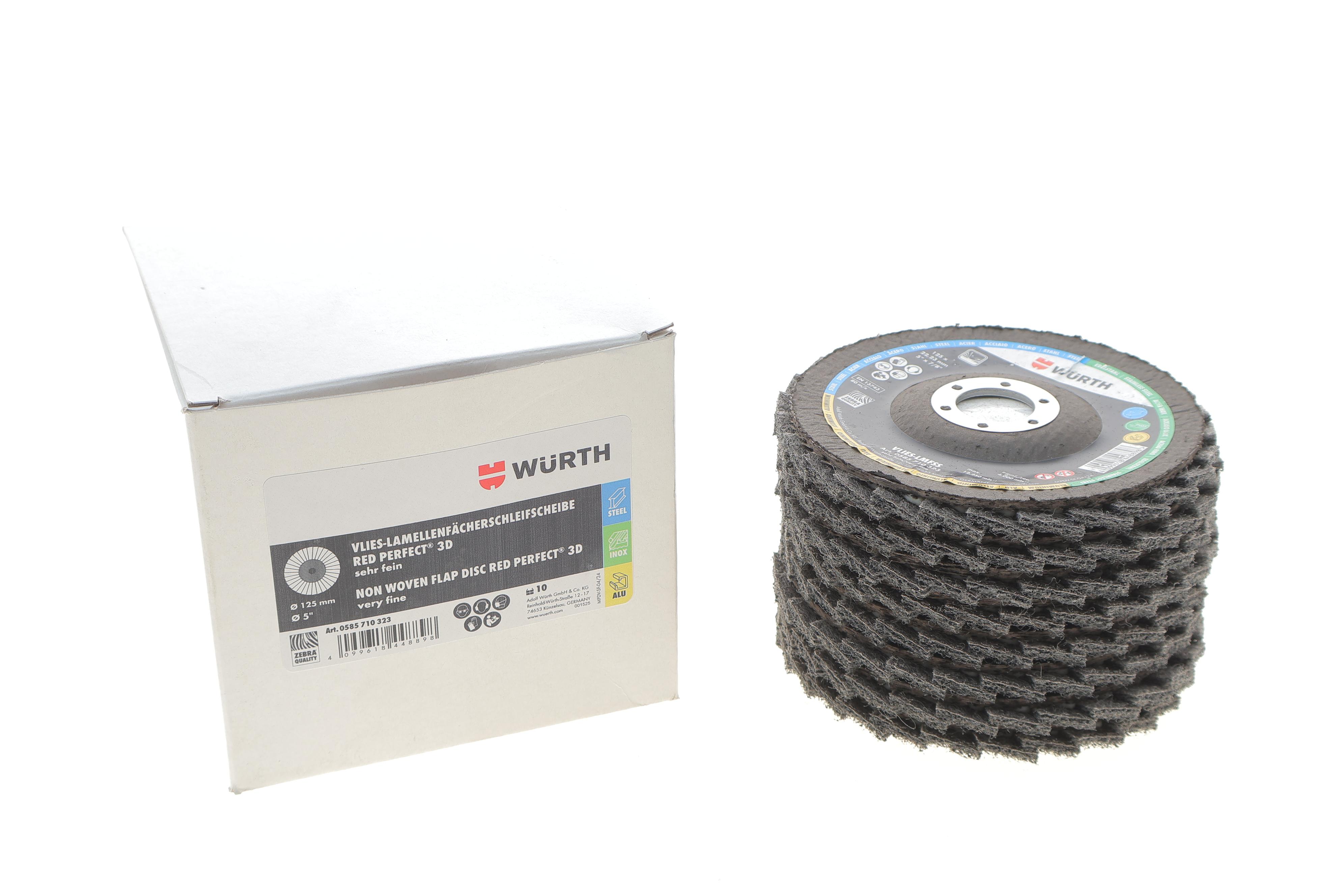 Круг зачисний/пелюстковий 125x22,23 мм/RED PERFECT 3D/VERYFINE