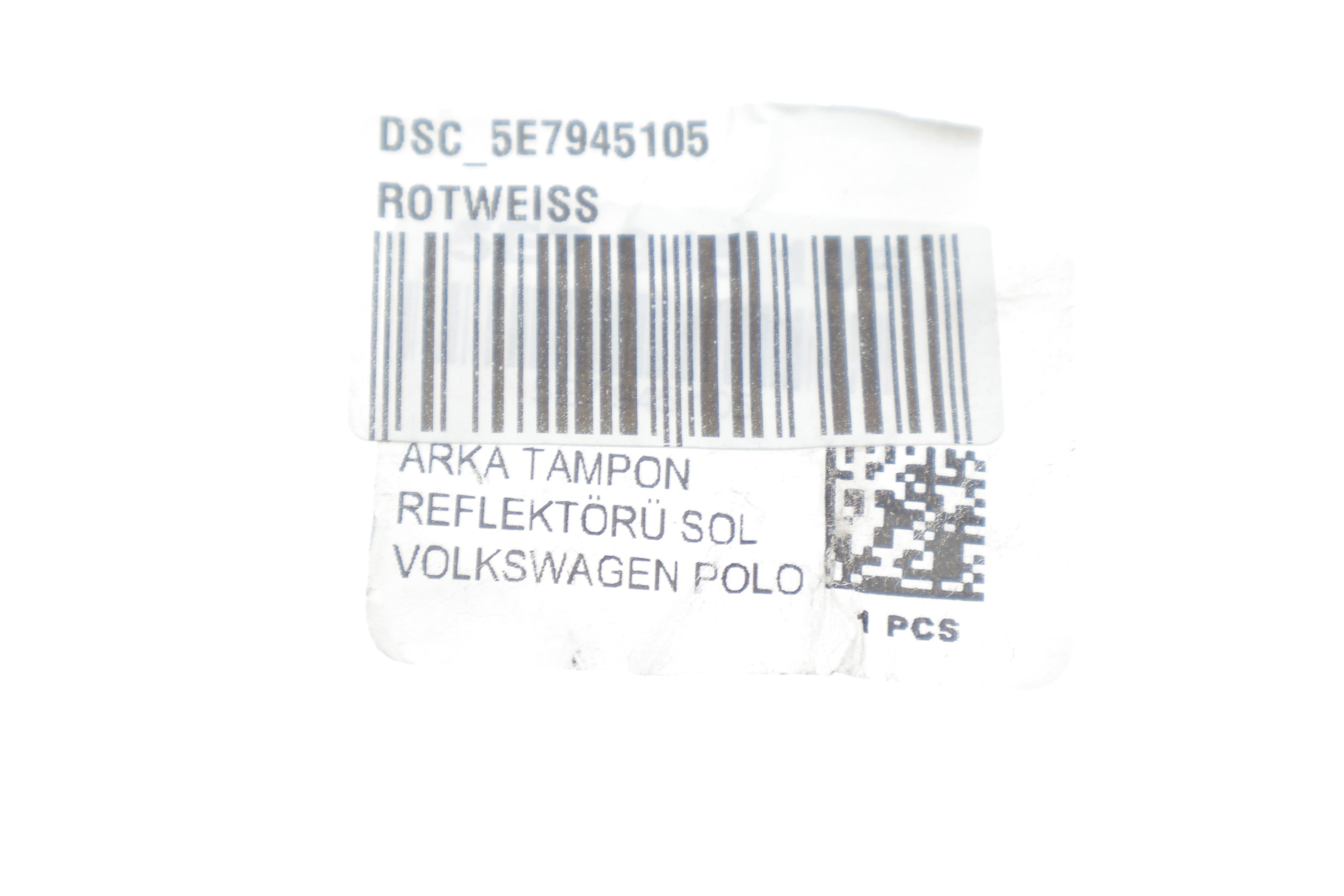 Світловідбивач бампера (заднього) Skoda Octavia 20- (L) (всередині OE)(пошкоджене кріплення)