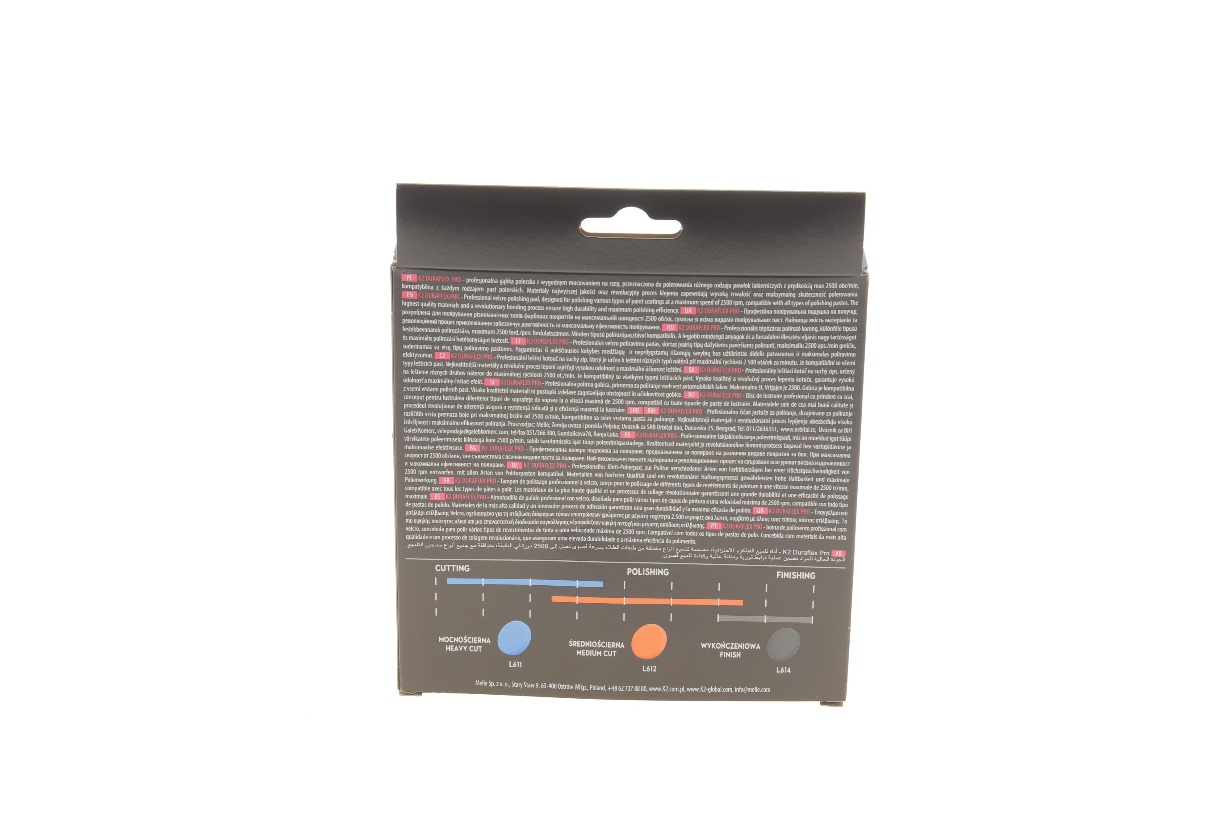 Губка автомобильная для нанесения воска и полировки Duraflex Velcro Foam Pad Finishing (150x25mm)