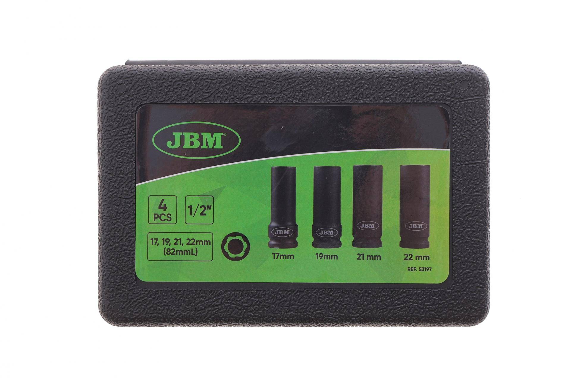 Набір головок ударних (антивандальних) (17/19/21/22mm)