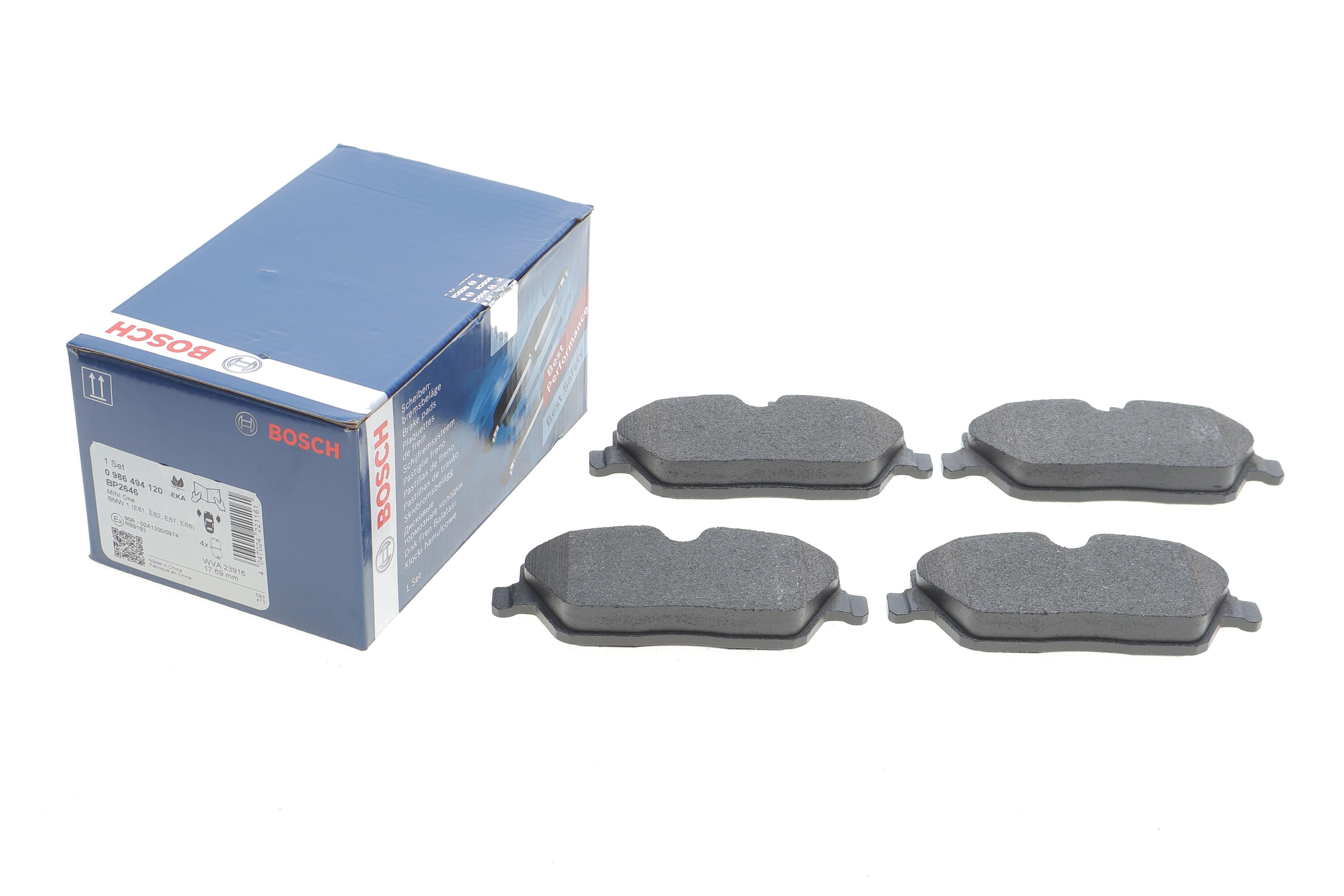 Колодки гальмівні (передні) BMW 1 (E81/E82/E87/E88) 04-13/2 (F45) 14-18