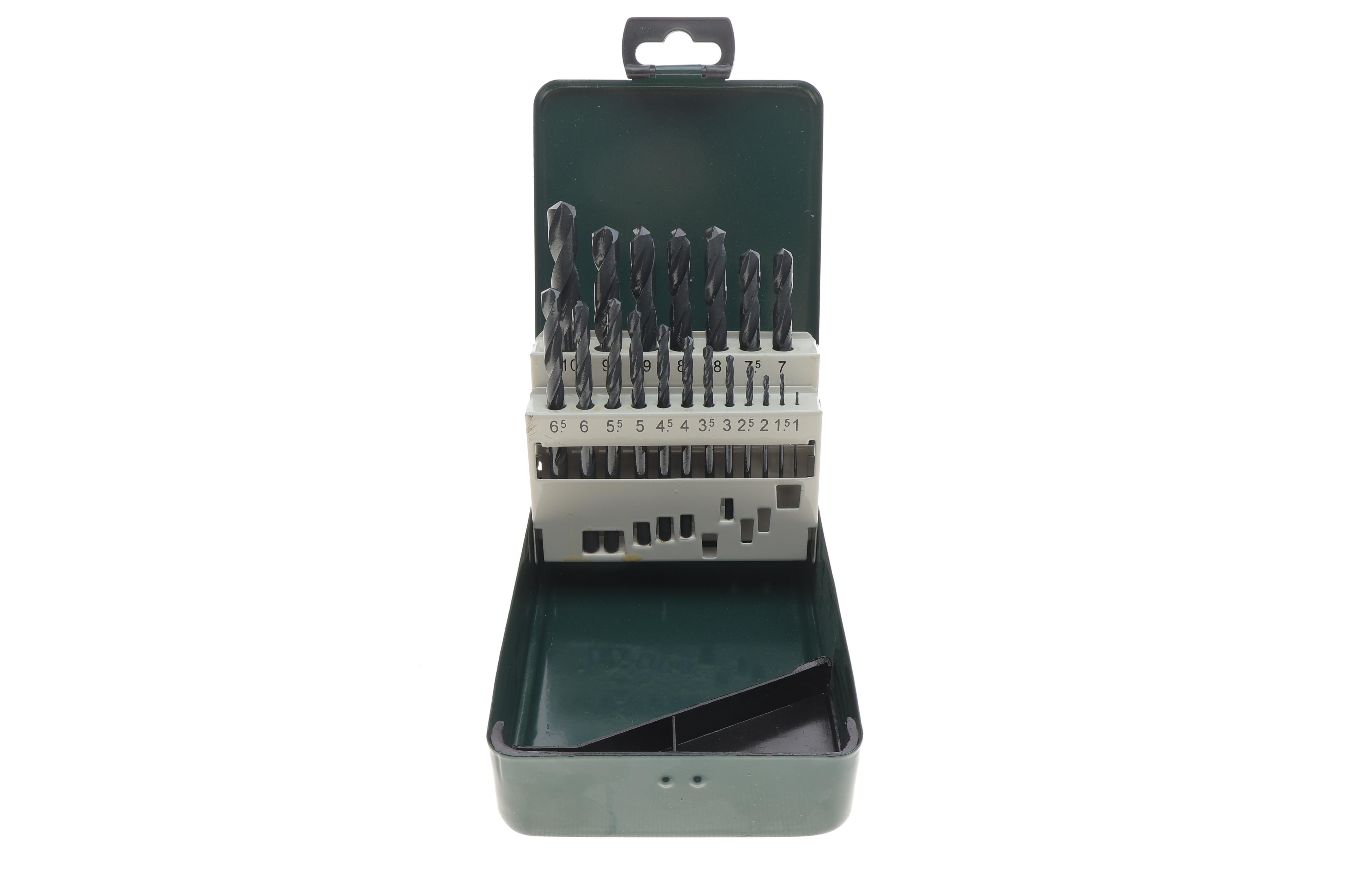 Набор сверл HSS-R Ø1-10 мм 19 ед.